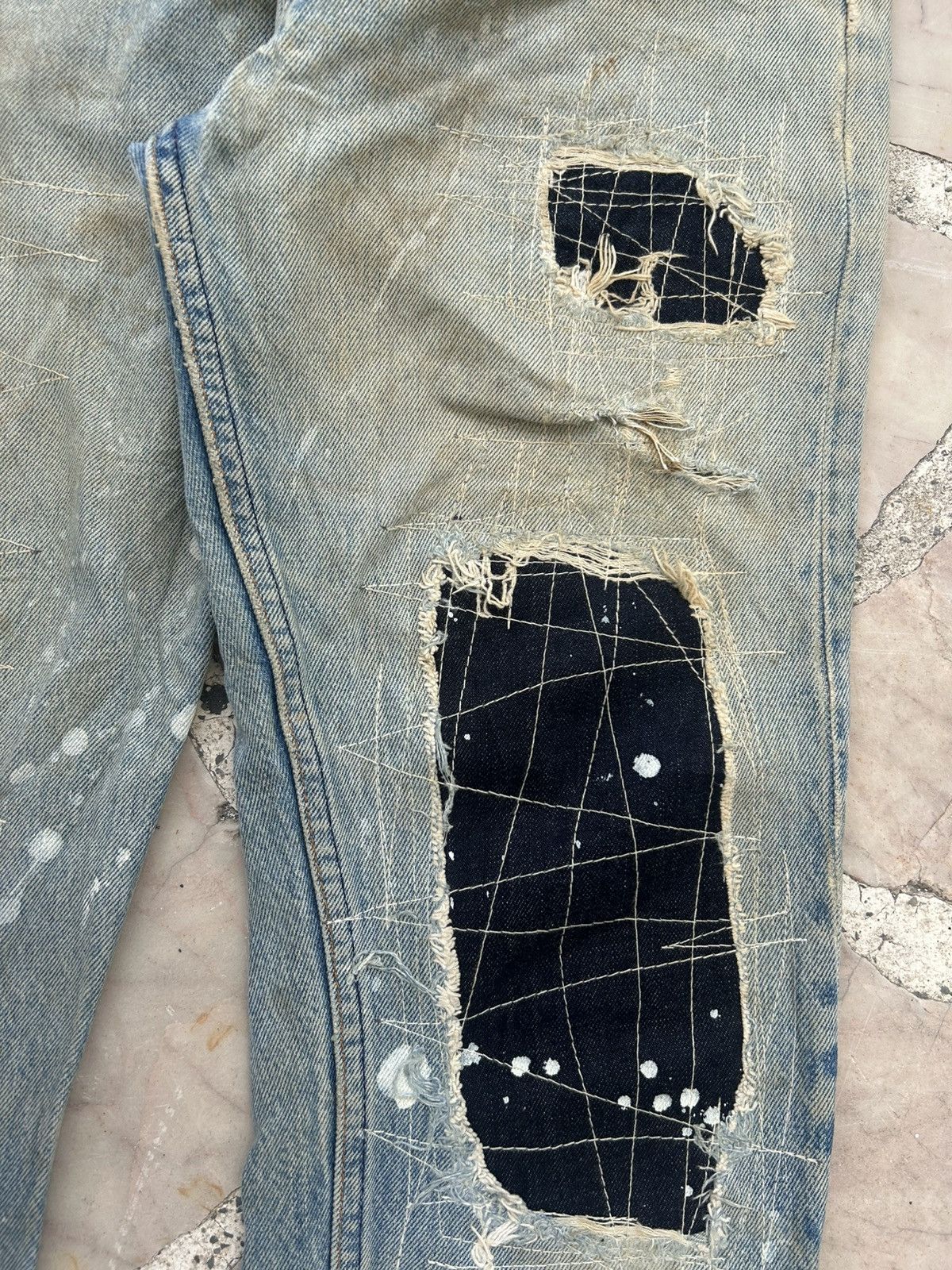 Levi's 90s Levis 501xx Vintage Usa Patchwork Denim Size US 30 / EU 46 - 5 Thumbnail