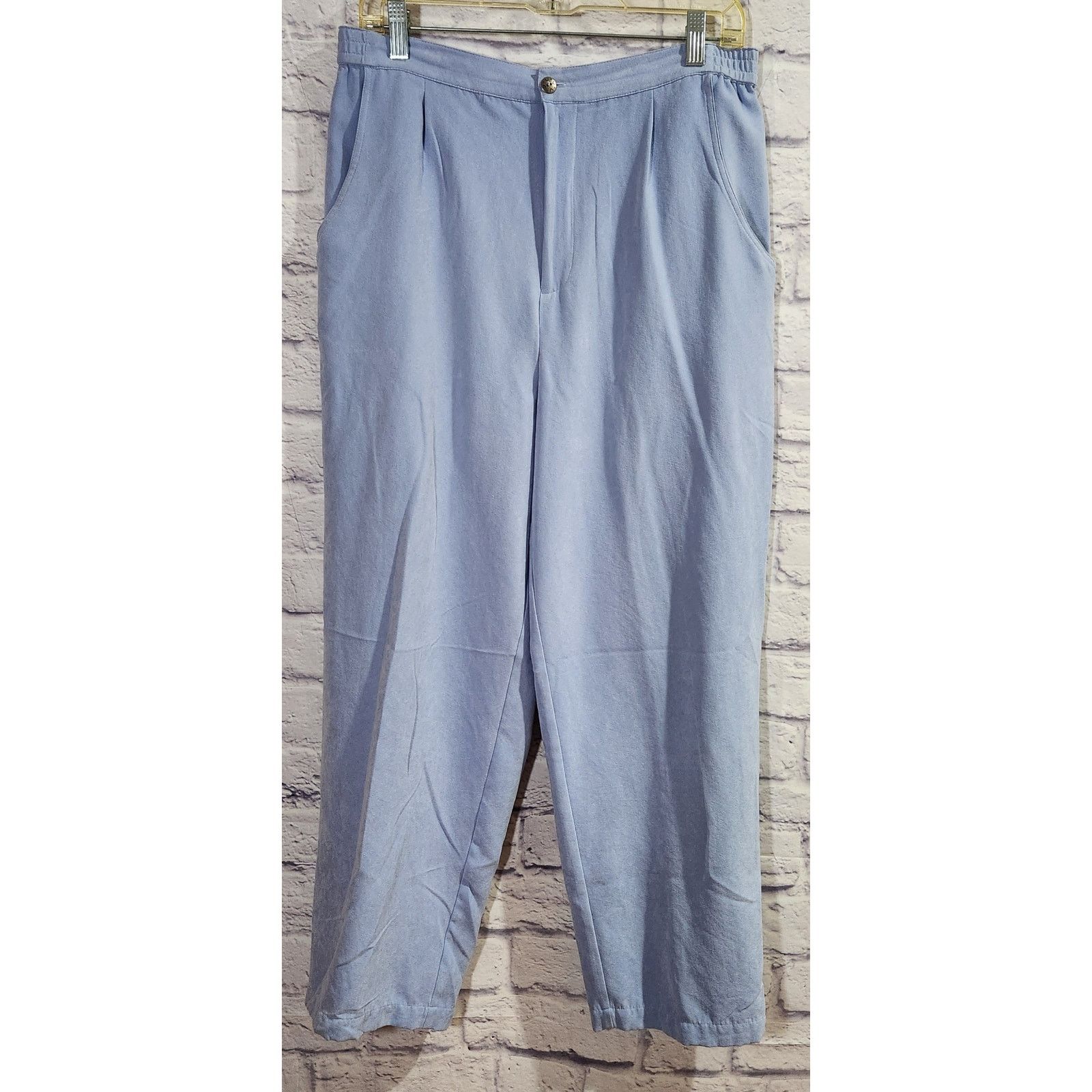 Other Drapers & Damon's Light Blue Purple Pleated Pants LP Size 32" / US 10 / IT 46 - 1 Thumbnail