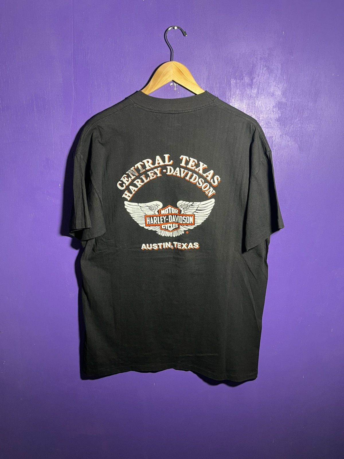 Harley Davidson Vintage 1988 3D emblem Harley Davidson wild breeds t-shirt Size US XL / EU 56 / 4 - 2 Thumbnail