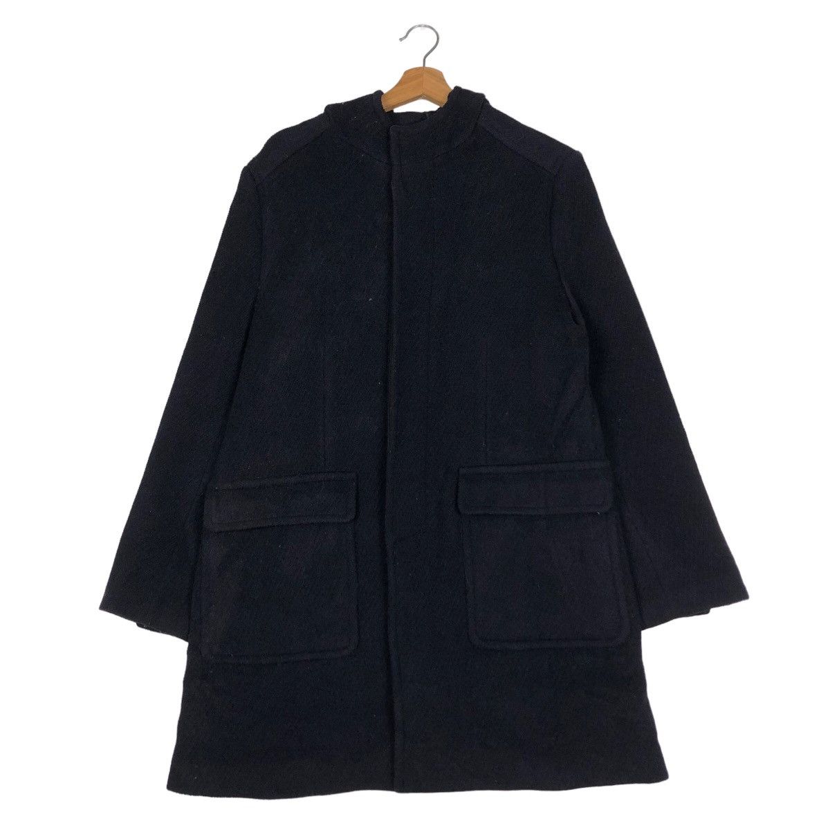 Comme Ca Ism 🔥Rich Black - Long Fly Coats Wool Jacket Comme Ca Ism Size US M / EU 48-50 / 2 - 1 Thumbnail