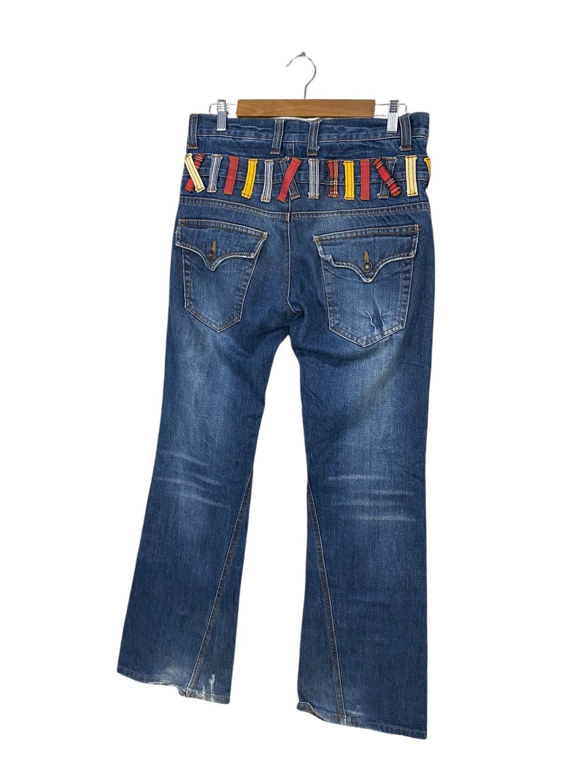 Japanese Brand Japanase brand nylaus jeans double waist flared denim pant Size US 32 / EU 48 - 6 Thumbnail