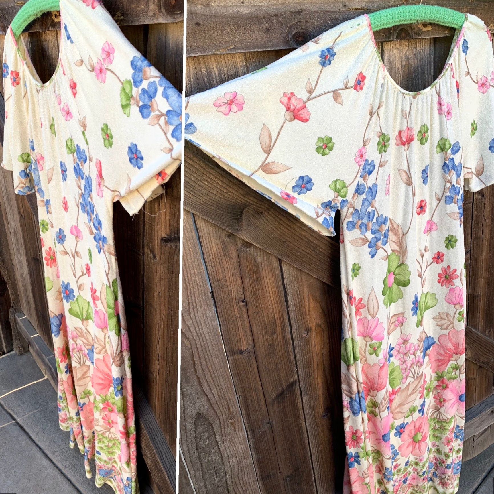 CLOT vtg floral terry cloth long muumuu dress union made RN 21673 Grandmacore Size L Size L / US 10 / IT 46 - 2 Thumbnail