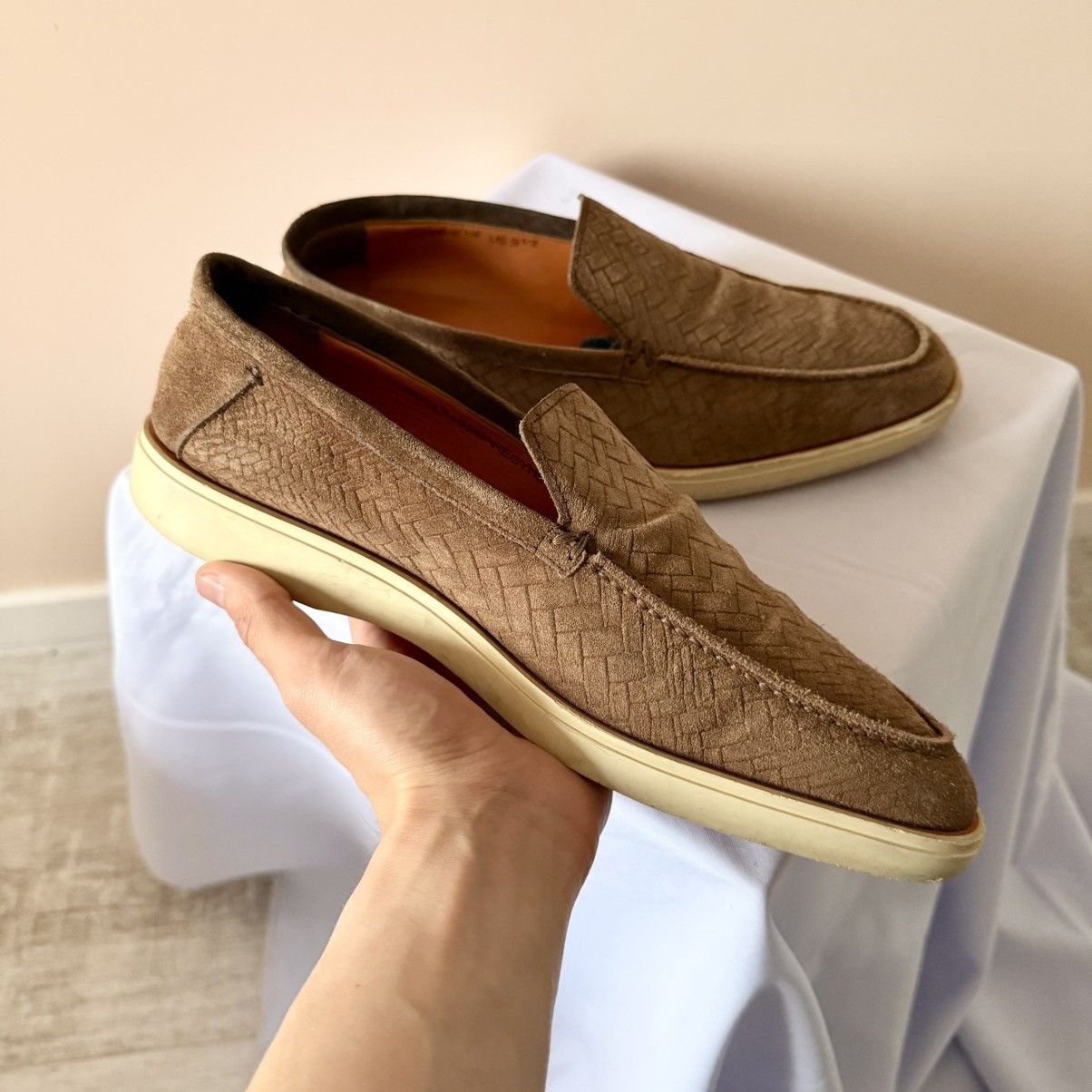 Santoni Santoni Suede Loafer Dress Shoes Size US 9.5 / EU 42-43 - 9 Thumbnail