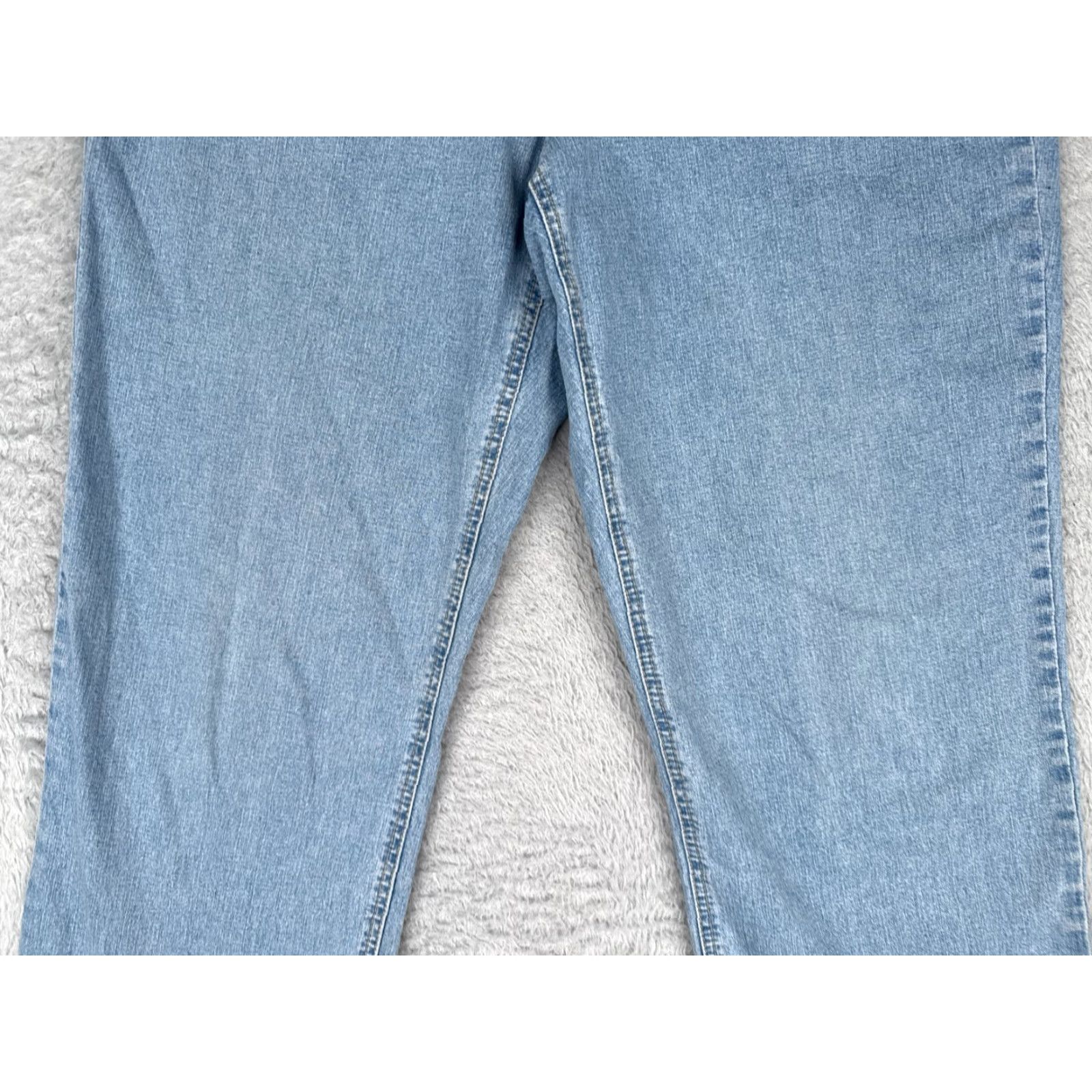 Vintage Crazy Horse Jeans Womens Blue Denim Straight Leg Mid Rise 12 Regular 32in 25in 5-Pocket Embroidered Rhinestone Cotton Blend Vintage No N/A Size 34" / US 12 / IT 48 - 3 Thumbnail