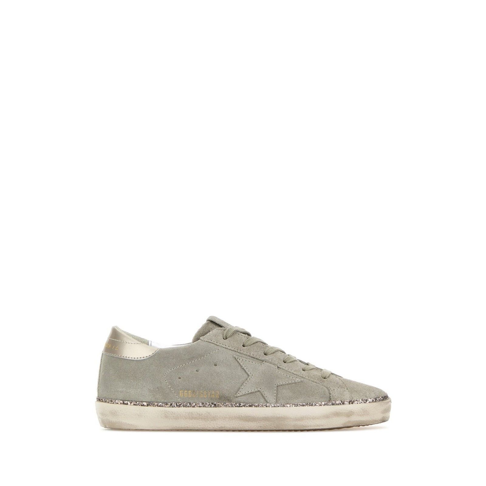 GOLDEN GOOSE Women's Super-Star Beige/Gold Suede Sneakers Ne