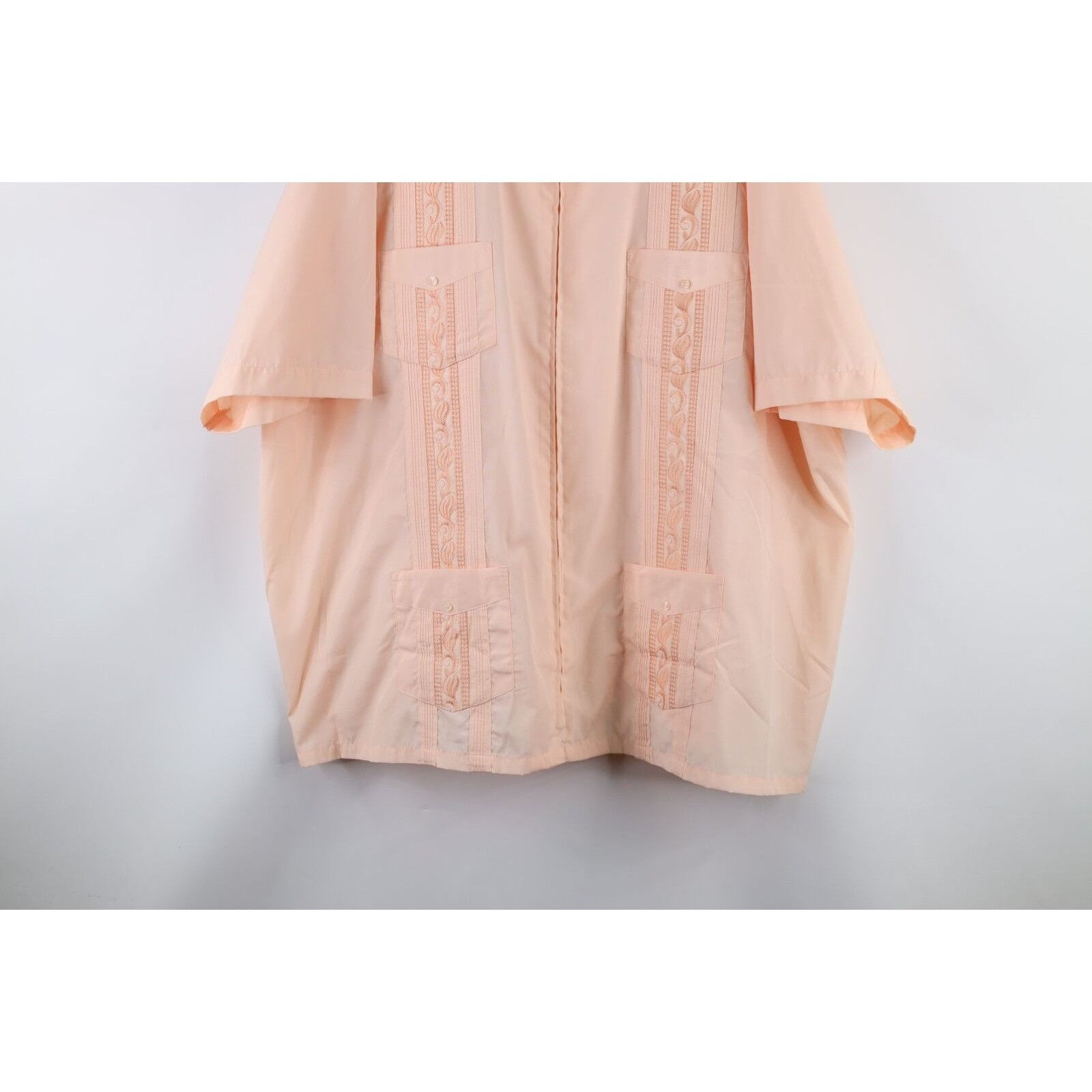 Vintage Vintage 90s Guayabera Beach Wedding Short Sleeve 4XL Size US XXL / EU 58 / 5 - 3 Thumbnail