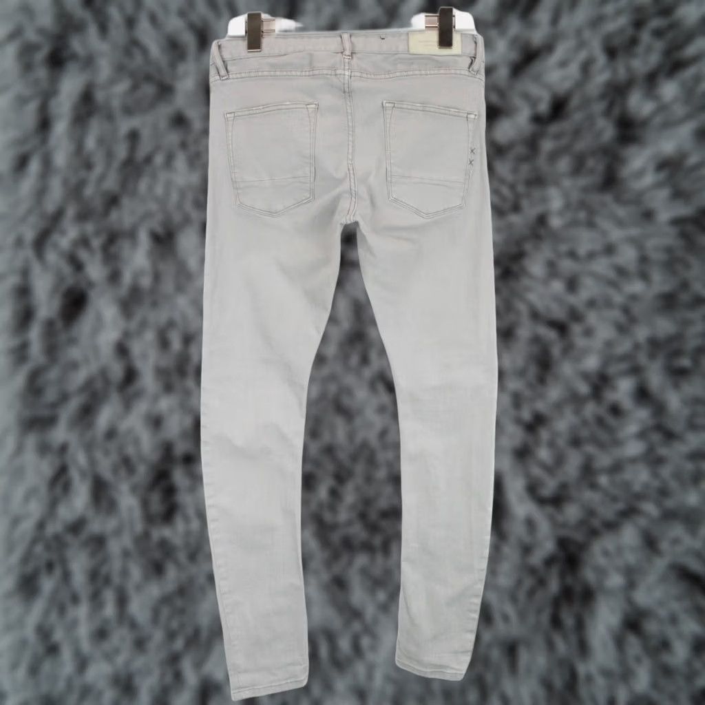Scotch & Soda SCOTCH & SODA Pike Jeans Men Slim Skinny Grey W30/L32 Low Stretch Denim Front Flat Front Size US 30 / EU 46 - 1 Thumbnail