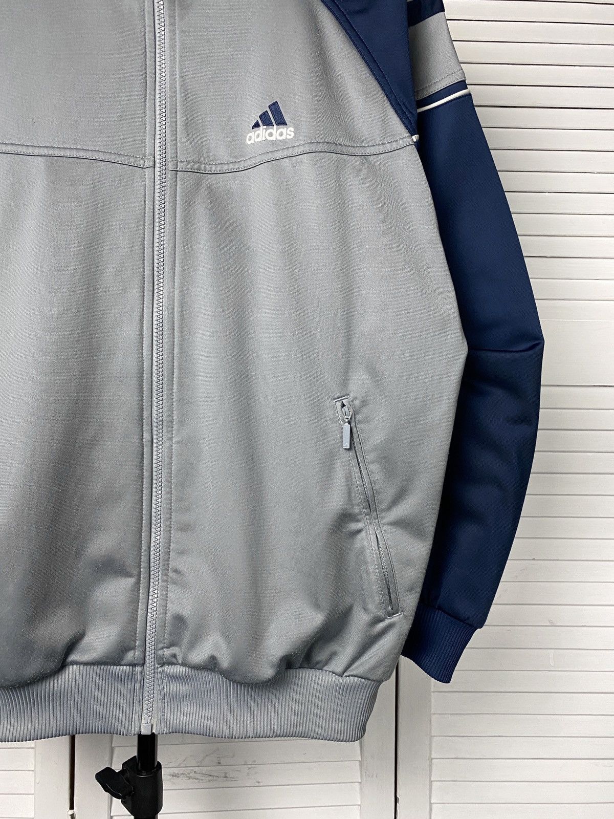 Adidas × Vintage Vintage 00s Adidas Track Retro Jacket Big Back Logo Striped Size US M / EU 48-50 / 2 - 6 Thumbnail