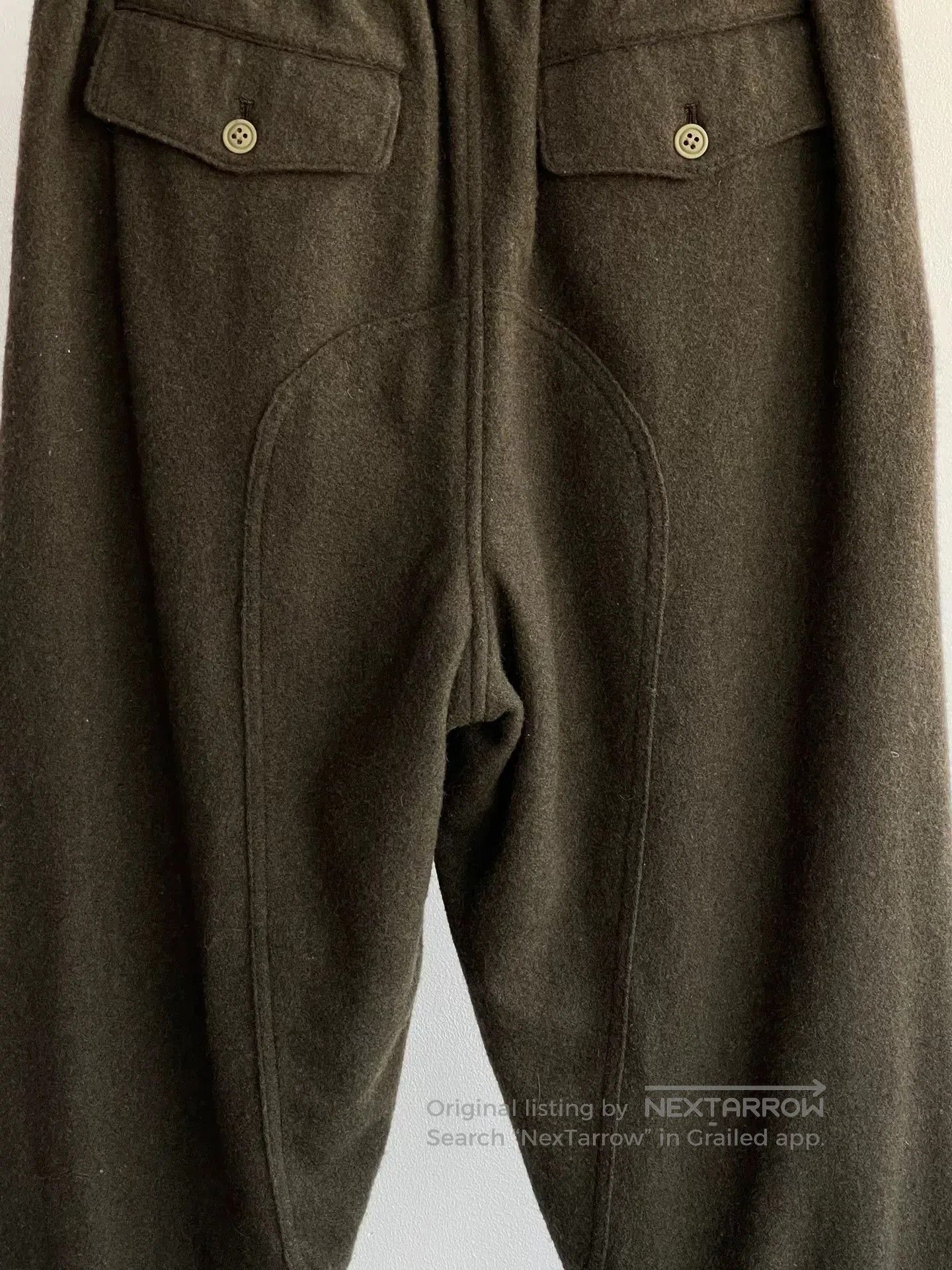 CDG by Comme des Garcons Black Military Style Wool Tapered Pants. Size US 26 / EU 42 - 6 Thumbnail