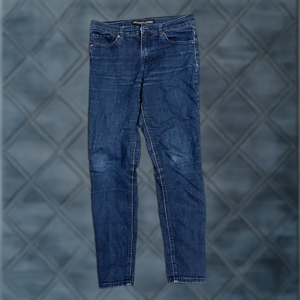 Express Express High Rise Ankle Skinny Jeans Size 6 Dark Wash Denim Womens Size 28" / US 6 / IT 42 - 1 Thumbnail