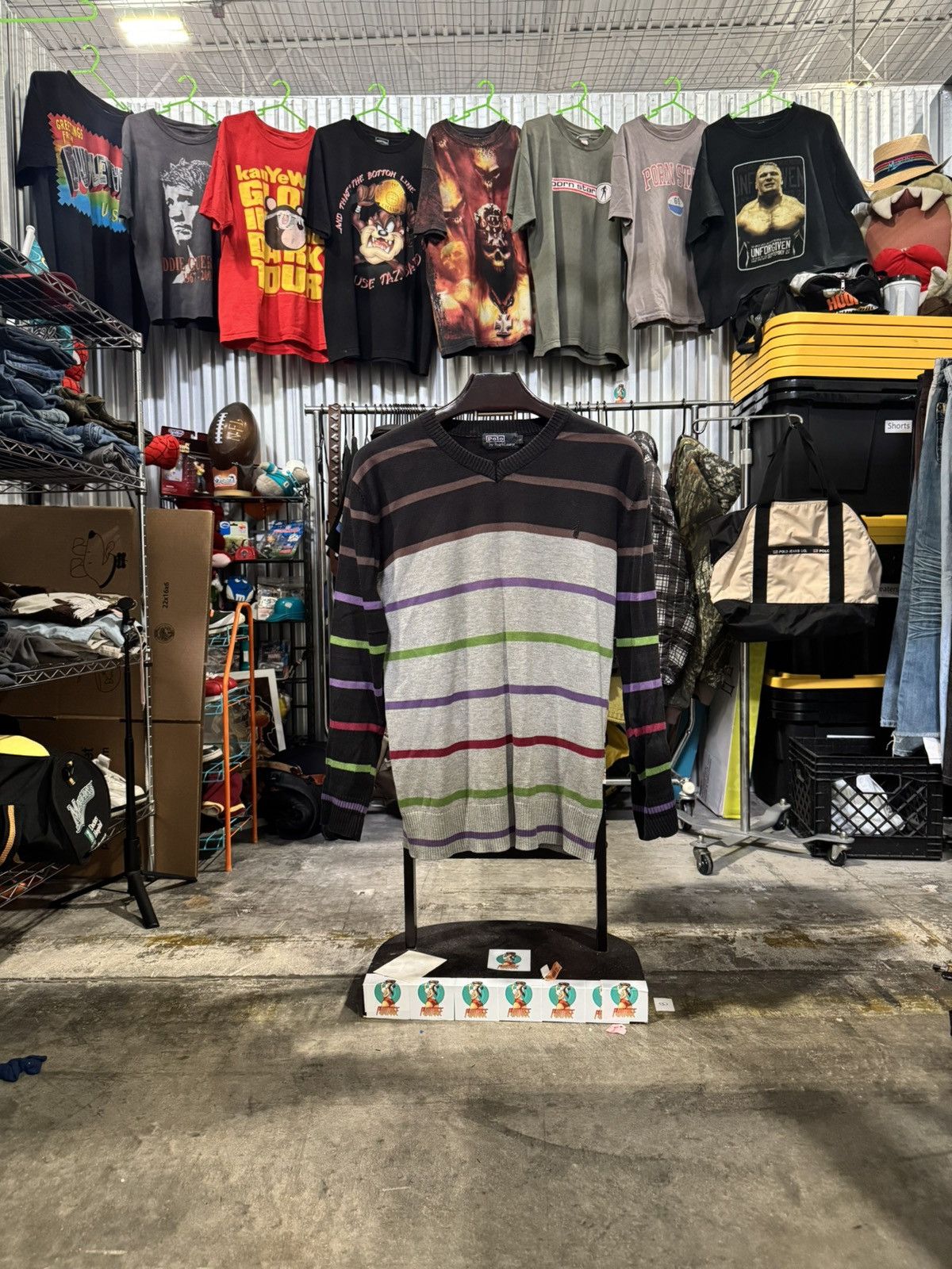 Polo Ralph Lauren 90s Vintage Striped Polo Ralph Lauren Sweater L Size US L / EU 52-54 / 3 - 1 Thumbnail