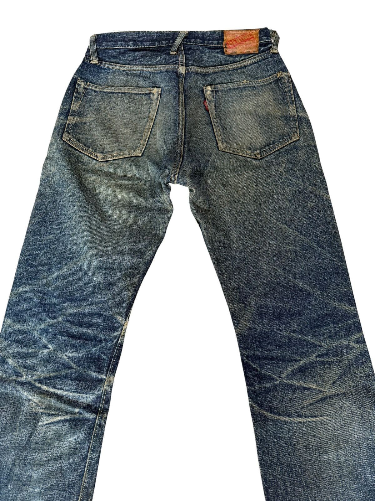 Denime DENIME Made In Japan Redline Selvedge Distressed Jeans Size US 27 - 13 Thumbnail