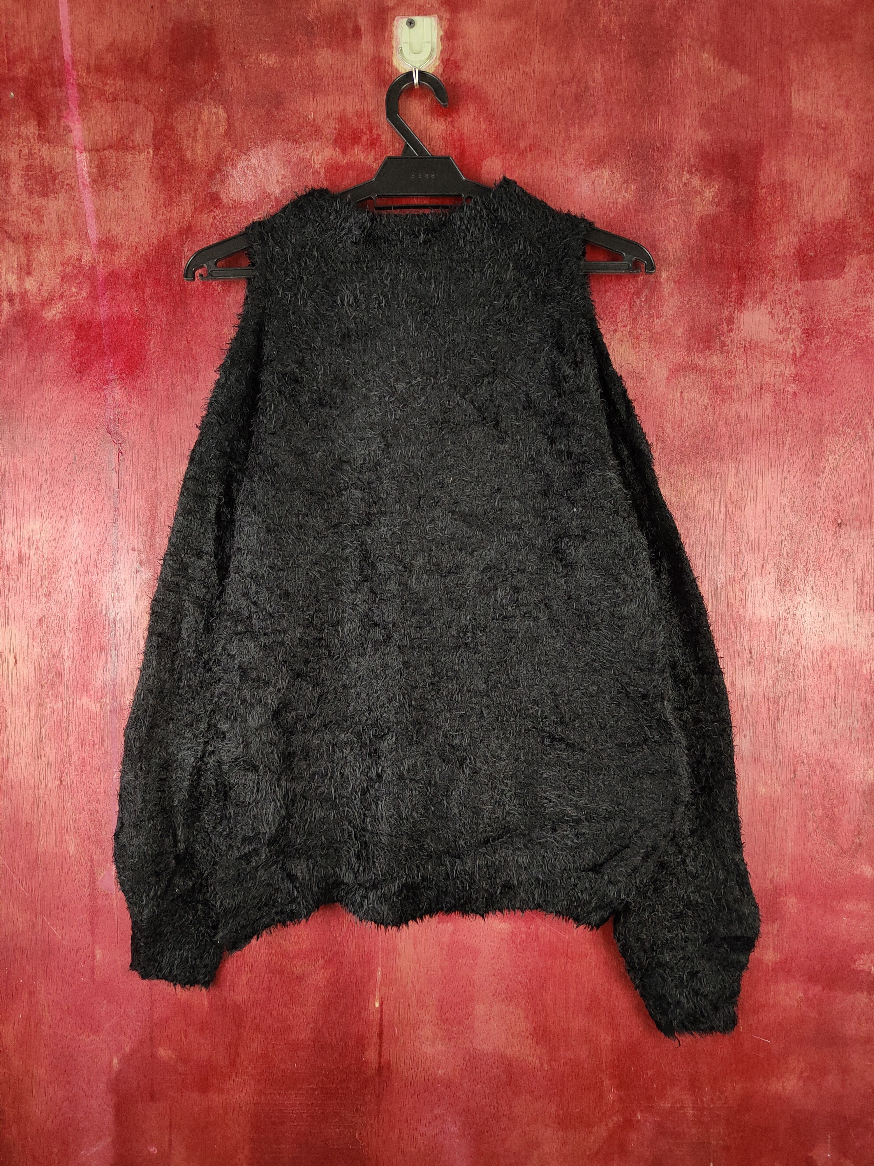 Japanese Brand × Vintage Spray Premium Black Fur Mohair Knitwear ❌ HOT STUFF Size M / US 6-8 / IT 42-44 - 9 Thumbnail