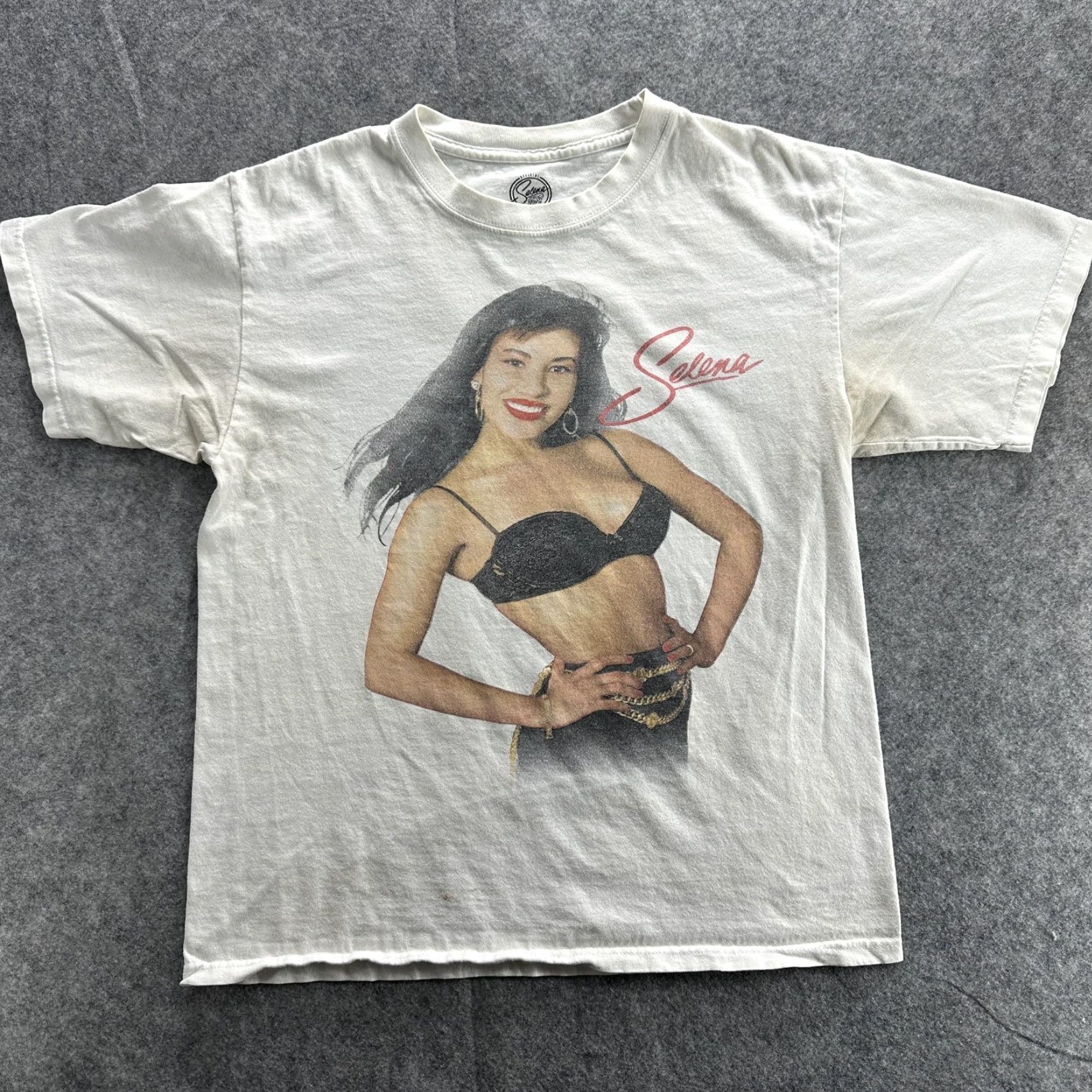Vintage VINTAGE Selena T-Shirt Mens Medium White Graphic Tee 90s Latin Music Icon Official Merchandise Size US M / EU 48-50 / 2 - 2 Thumbnail