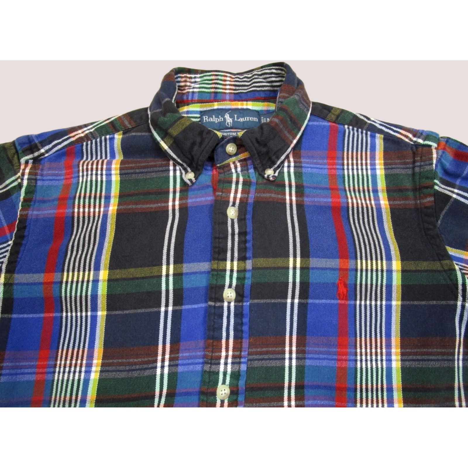 Ralph Lauren Ralph Lauren Shirt Men Medium Black Blue Plaid Twill Long Sleeve Button Down Size US M / EU 48-50 / 2 - 1 Thumbnail