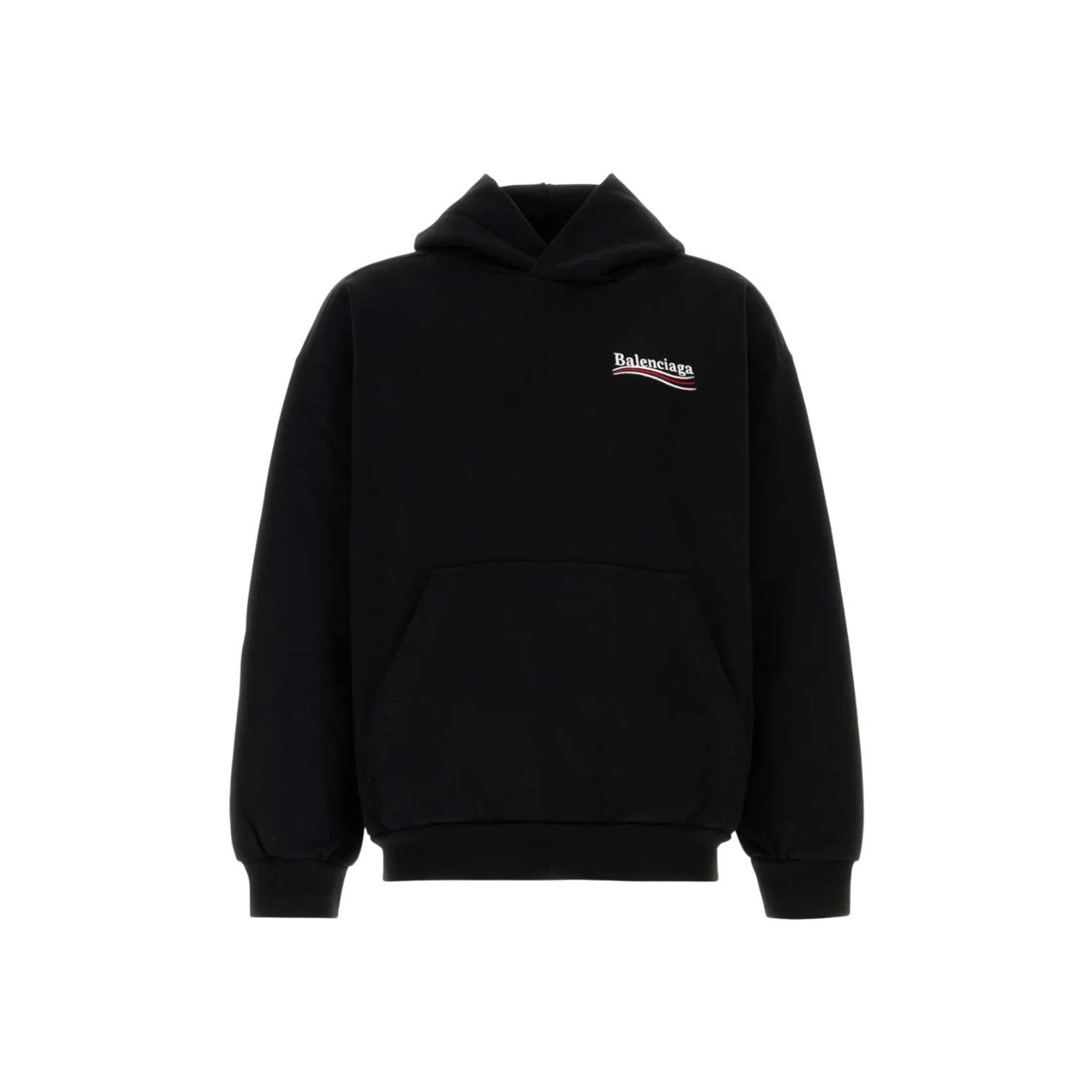 Balenciaga Balenciaga 'Campaign Logo' Black Cropped Hoodie Size US M / EU 48-50 / 2 - 1 Preview