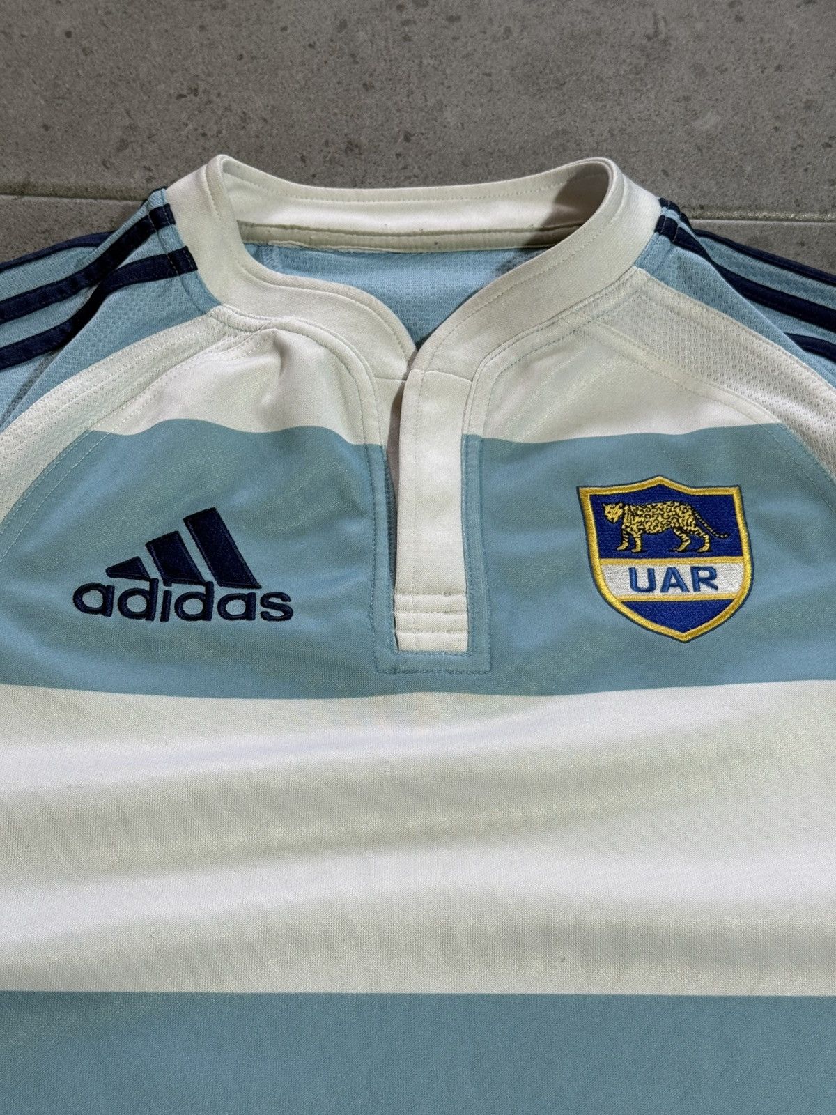 Adidas Rare 2008 Adidas Argentina U.A.R Rugby Shirt soccer jersey Size US L / EU 52-54 / 3 - 4 Thumbnail