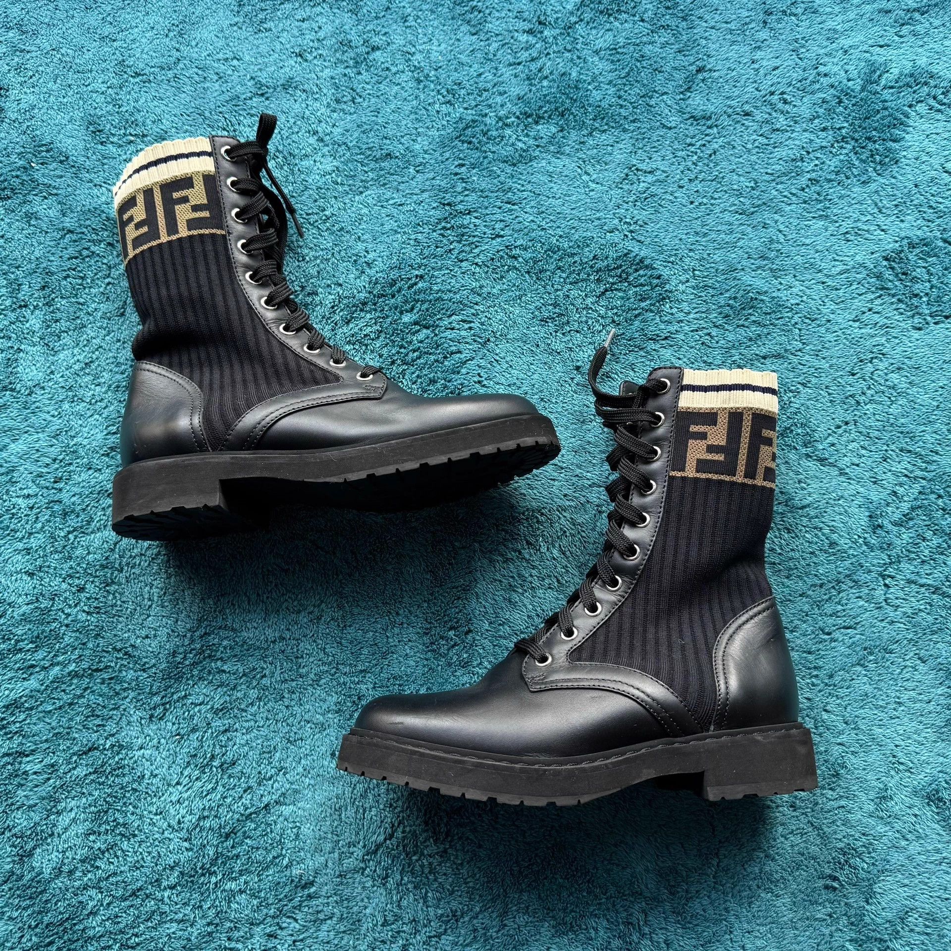 Fendi Fendi Zucca Print Knee-High Boots Size 35 Near New Size US 4 / IT 34 - 2 Thumbnail