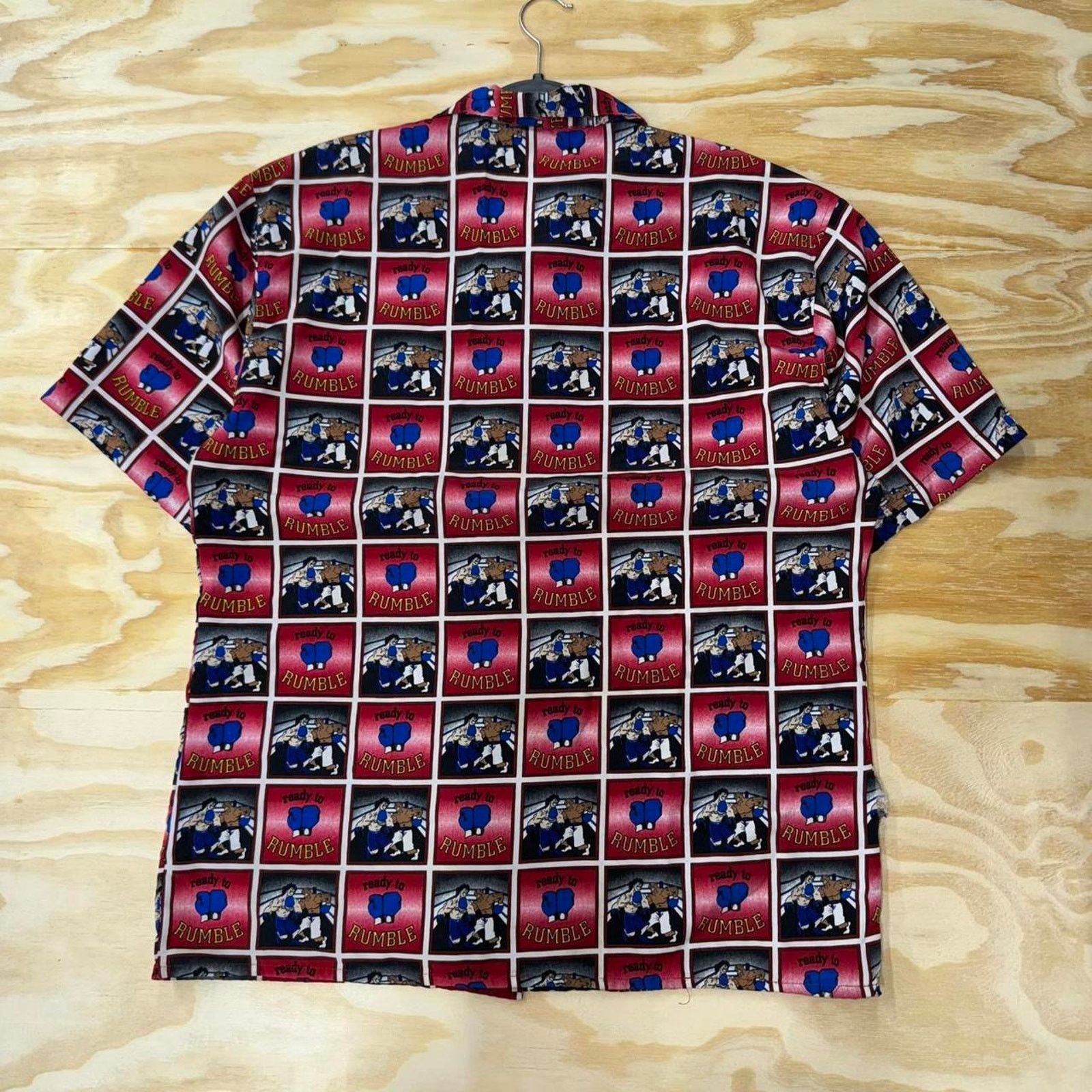Vintage Vintage y2k buda bean brooklyn AOP fight button up t-shirt Size US L / EU 52-54 / 3 - 2 Thumbnail
