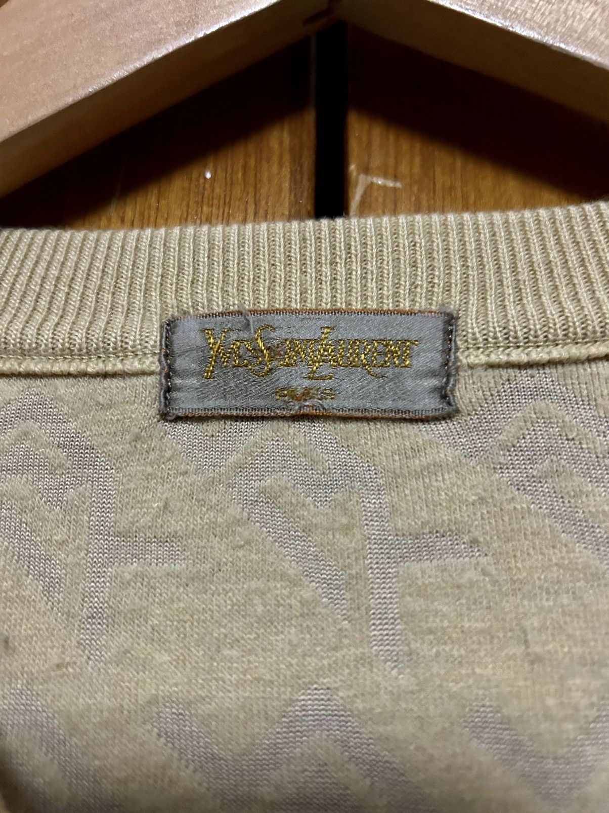 Vintage YSL all over Logo Pattern Sweatshirt