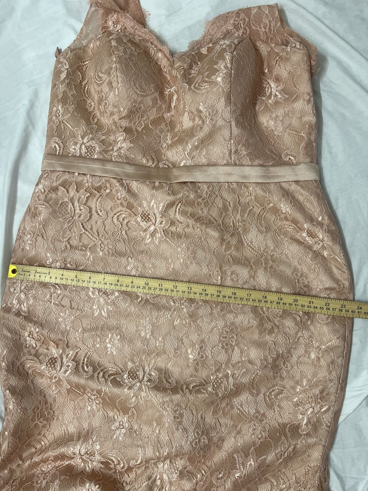 Other Hebeos pink blush Lace V-Neck prom Dress Size XL / US 12-14 / IT 48-50 - 11 Thumbnail