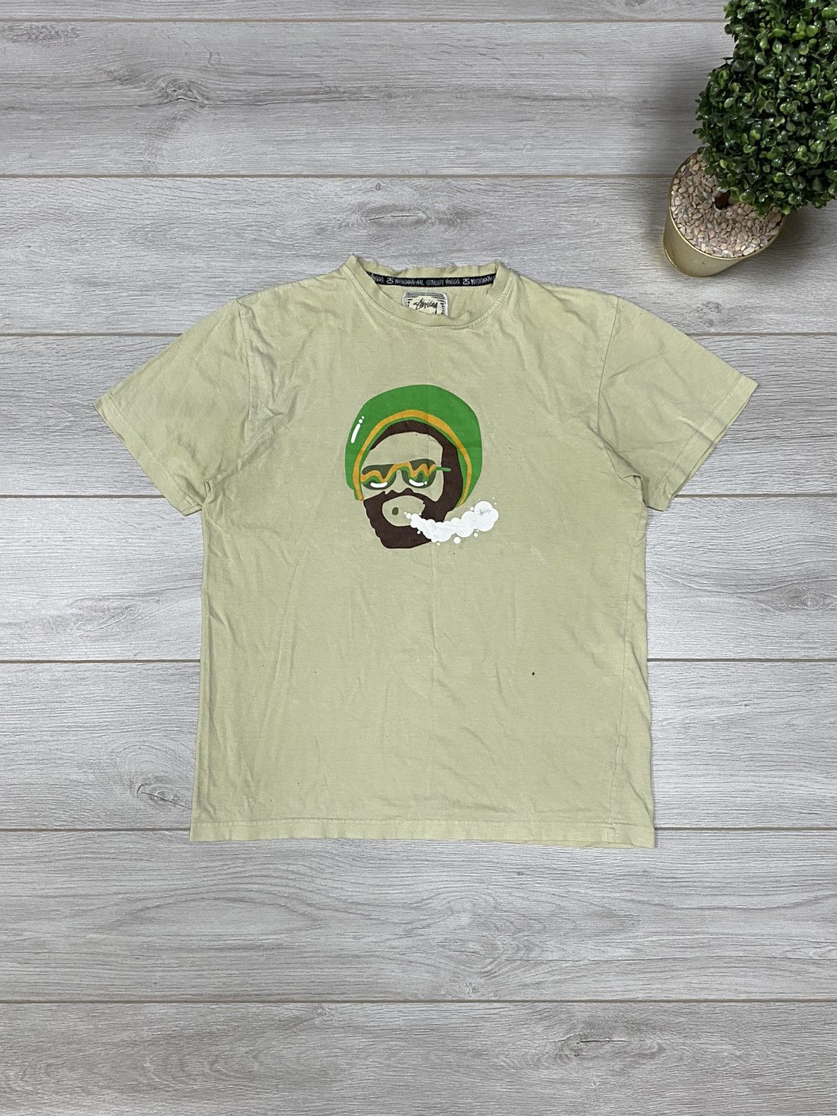 Stussy Stussy Rasta RARE vintage smoke t-shirt Jamaica Size US M / EU 48-50 / 2 - 1 Thumbnail