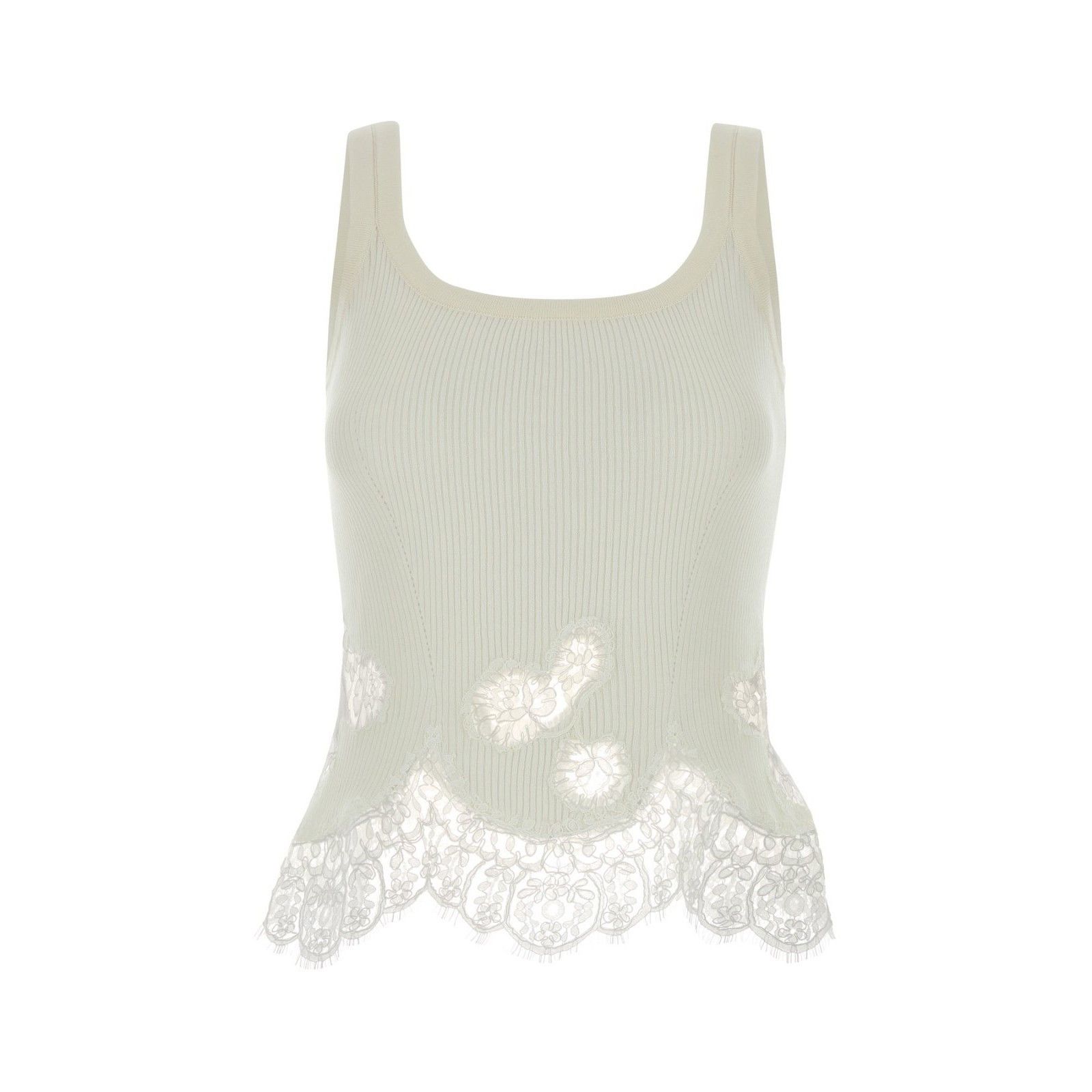 ERMANNO SCERVINO White Cotton Tank Top New & Authentic (Wome