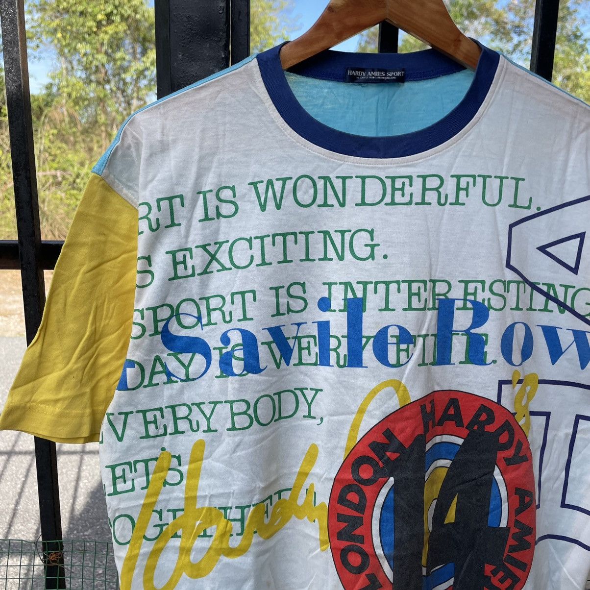 Hardy Amies 🔥Vintage 80s Hardy Amies Sport All Over Print Designer Tee Size US L / EU 52-54 / 3 - 7 Thumbnail