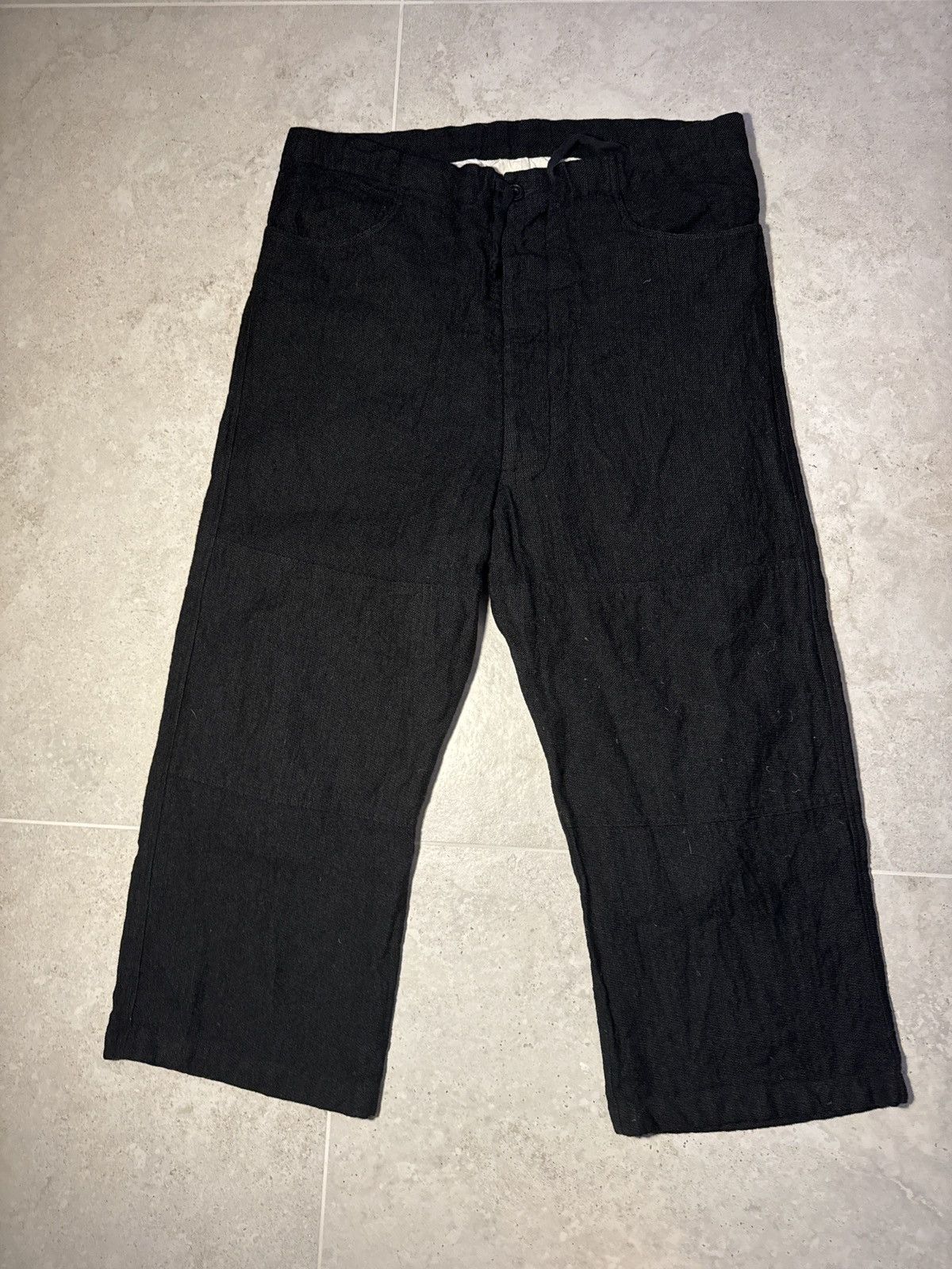 Gardeners Pants コットンへリンボーン Paul Harnden PAUL HARNDEN Size S Gray Linen High Waisted Dress Pants – Sui