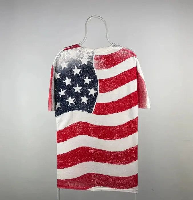 Band Tees Delta American flag T-shirt made in USA size XLarge Vintage Size US XL / EU 56 / 4 - 5 Thumbnail