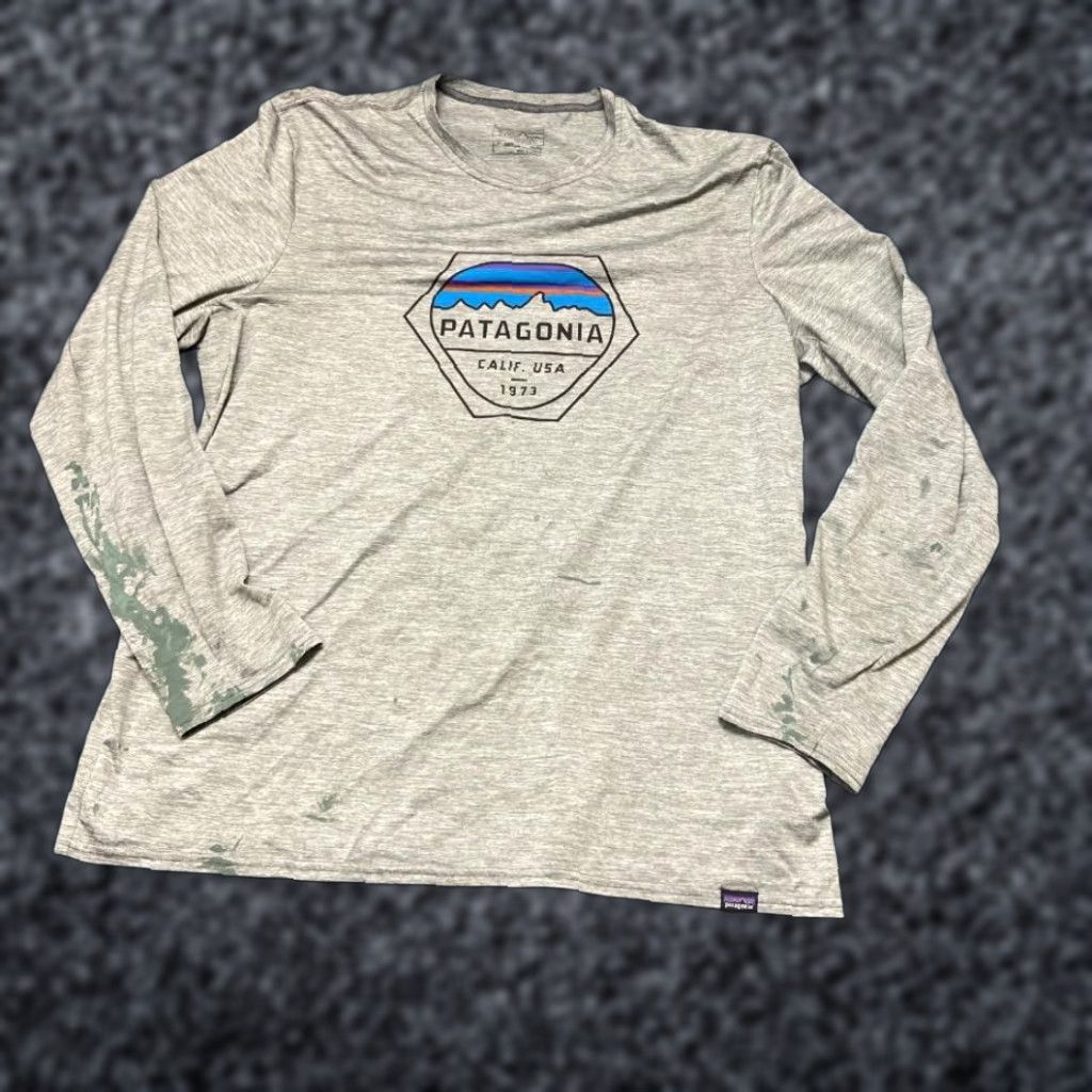 Patagonia Patagonia Shirt Mens XL/L Heather Gray Graphic Print Claily Baselayer Outdoor Size US XL / EU 56 / 4 - 1 Thumbnail