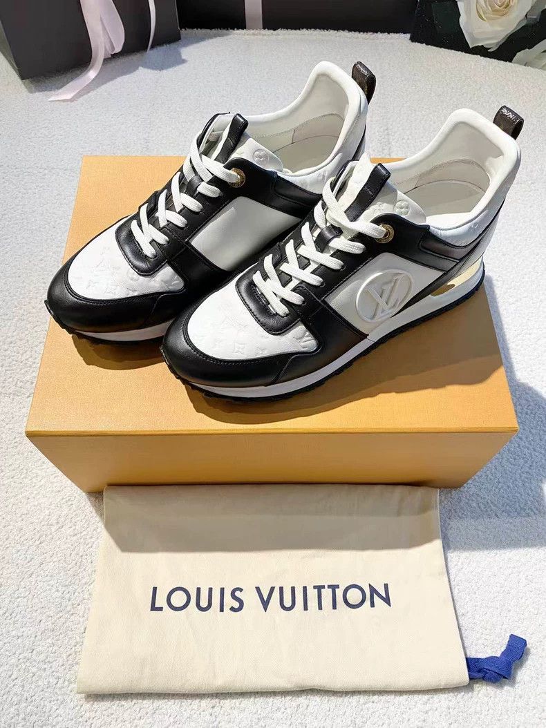 Louis Vuitton Louis Vuitton Run Away Black & White Panda Lace-Up Sneaker Size US 8 / IT 38 - 2 Thumbnail