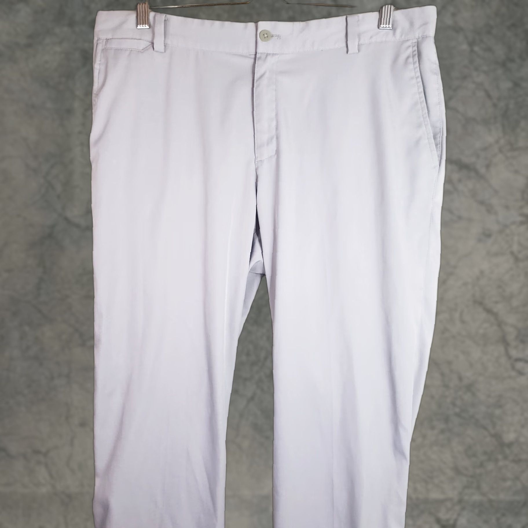 Nike Nike Dri-fit Golf Pants Mens 34x32 Gray Flat Front Regular Inseam 32 Waist 34 Chino Polyester Spandex Logo Button Pockets Size US 34 / EU 50 - 1 Thumbnail