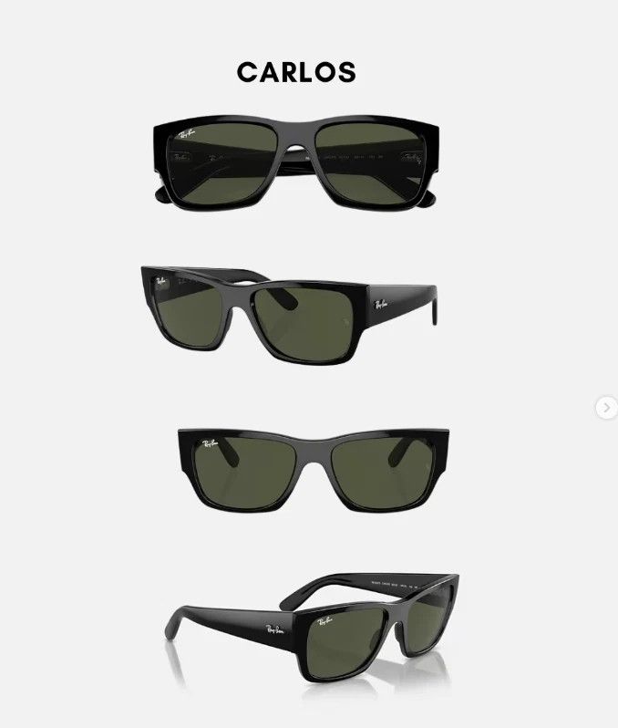 Oliver Peoples Ray-Ban Carlos RB0947S 56mm Polarized Rectangular Sunglasses Size ONE SIZE - 9 Thumbnail