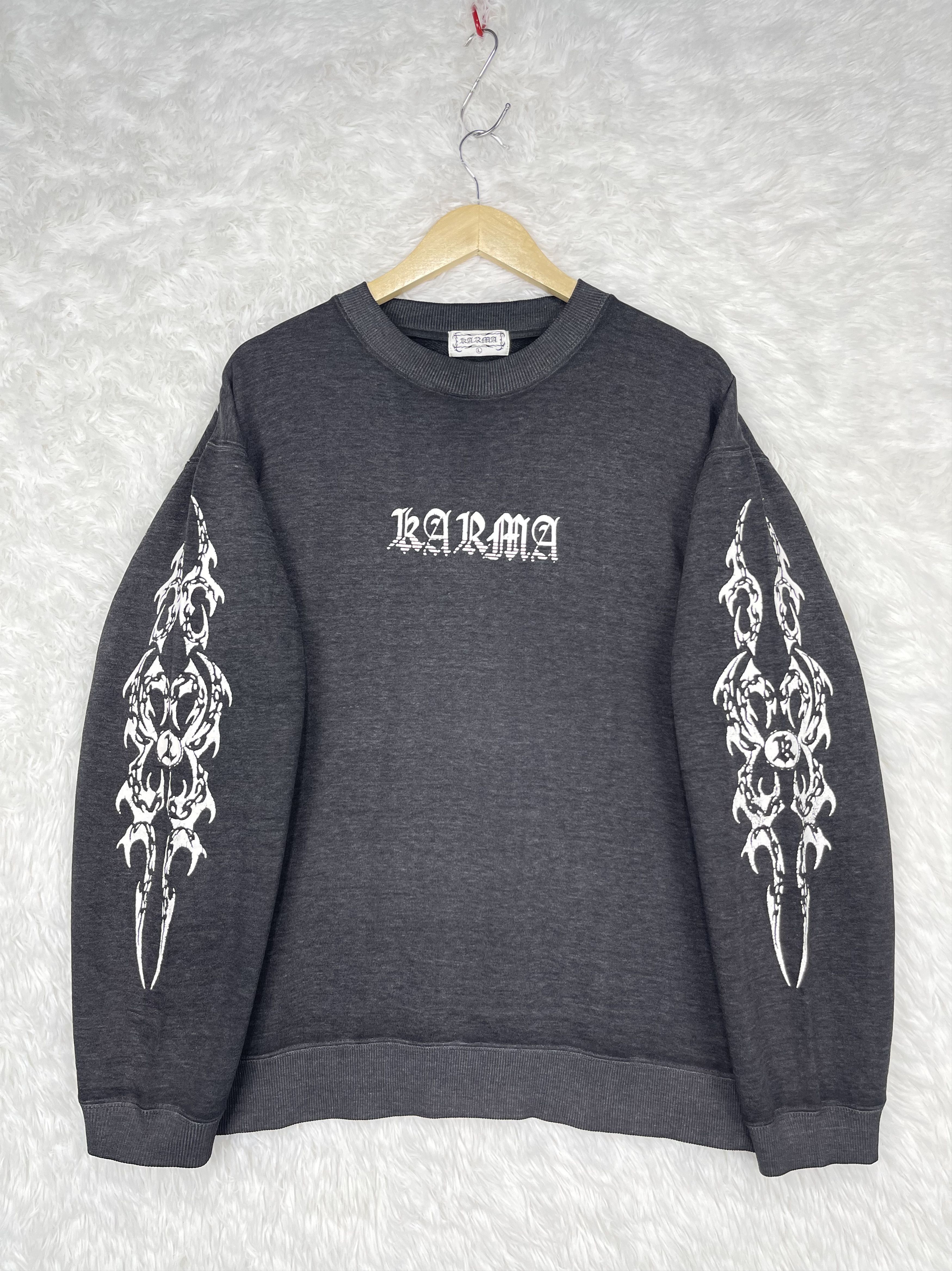 Japanese Brand Vintage Karma Dragon Tribal Graphic Sweatshirt AS0015 Size US L / EU 52-54 / 3 - 1 Thumbnail