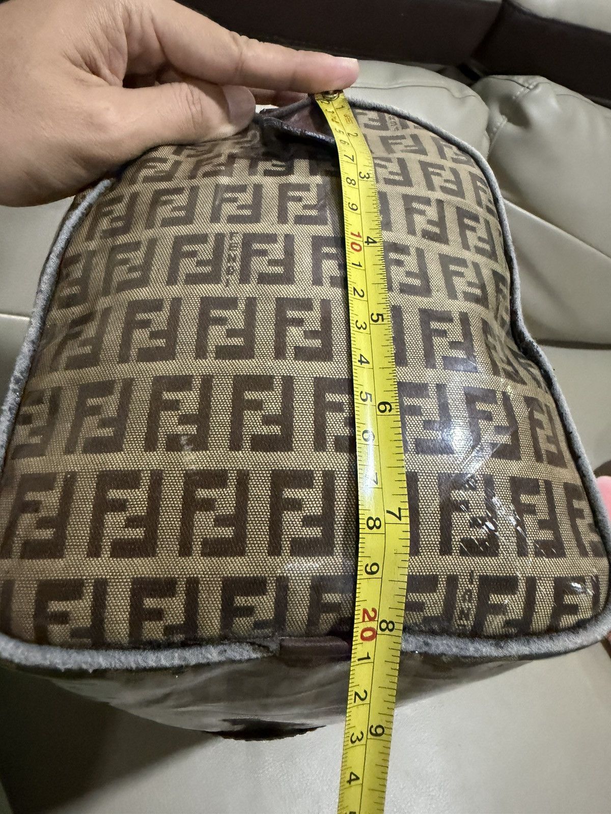 Fendi Authentic Fendi Zucca Crystal Boston Hand Bag Size ONE SIZE - 16 Thumbnail