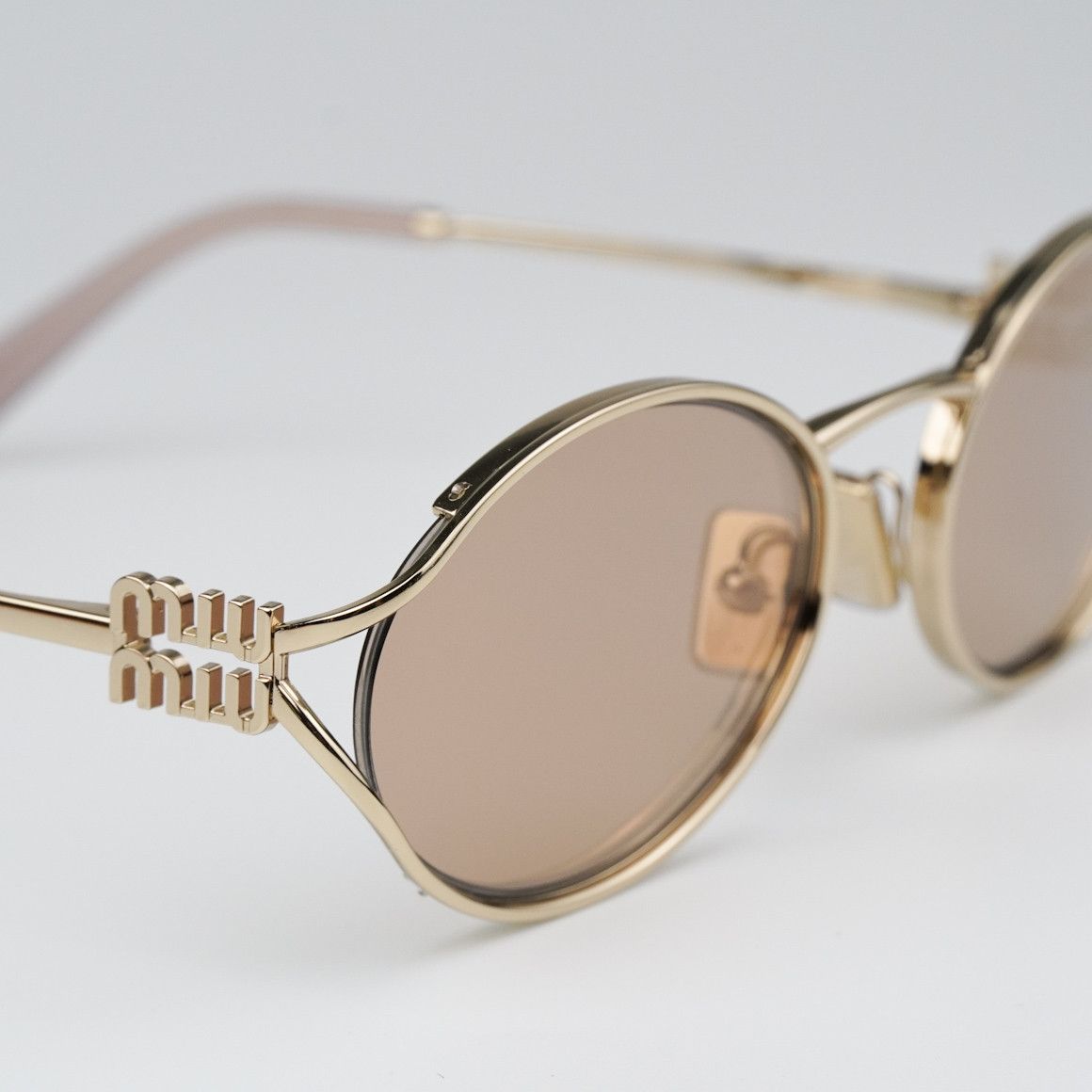 Miu Miu NEW Miu Miu MU52YS ZVN20F LOGO Oval Unisex Sunglasses Size ONE SIZE - 7 Thumbnail