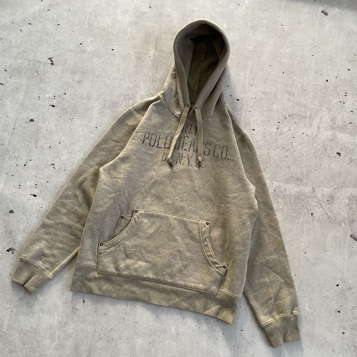 Polo Ralph Lauren × Vintage Vintage hoodie Polo Ralph Lauren style RRL Y2K Size US L / EU 52-54 / 3 - 2 Thumbnail