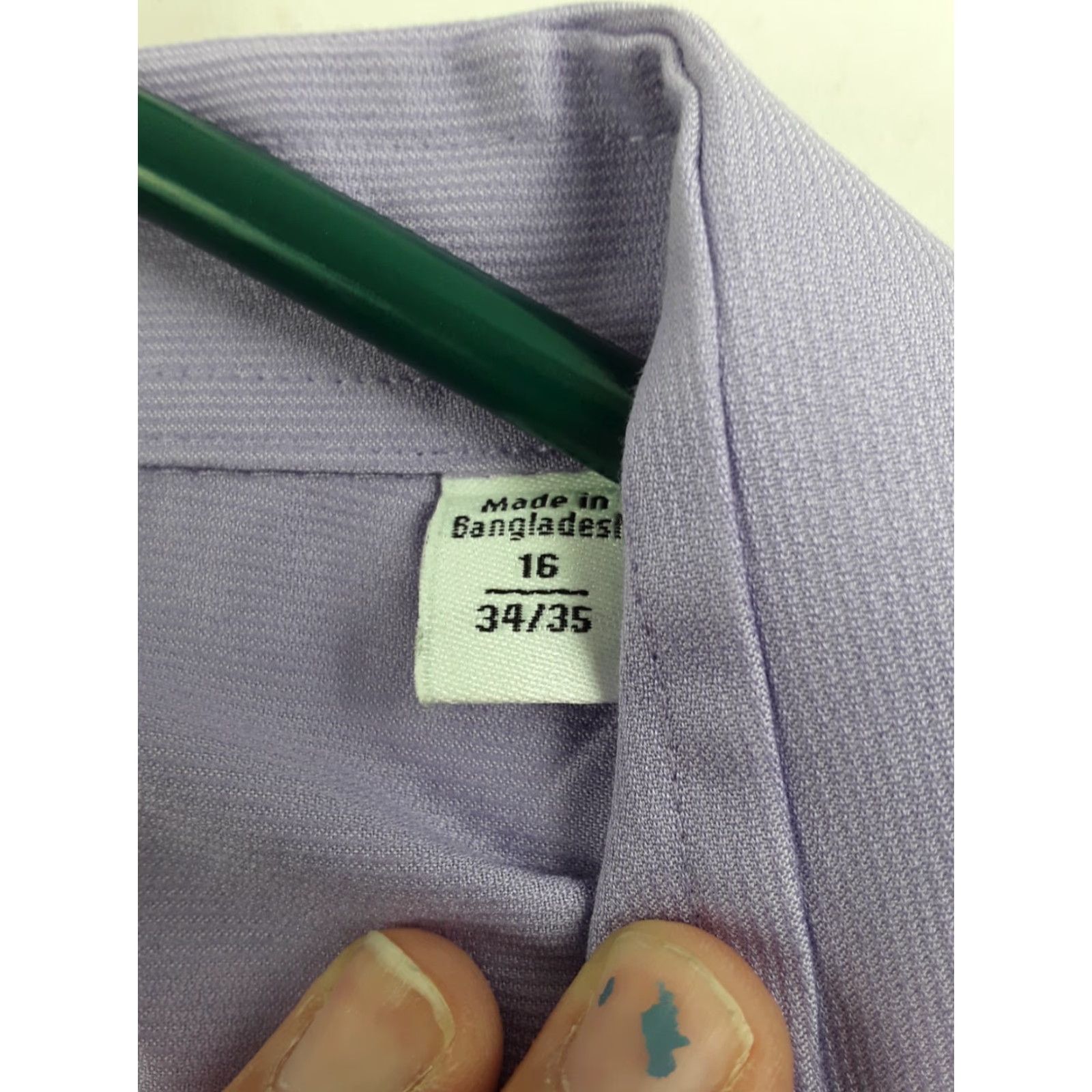 Calvin Klein Calvin Klein Shirt Dress Shirt Slim Fit Non-Iron Button-Down 16 34/35 Light Purple Men Size US L / EU 52-54 / 3 - 6 Thumbnail