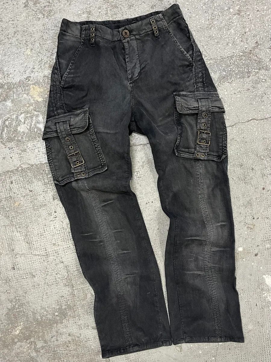 Just Cavalli × Vintage AW2005 Cavalli Grey Obscure Multi Pockets Cargo Pants Size 24" / US 00 / IT 34 - 6 Thumbnail