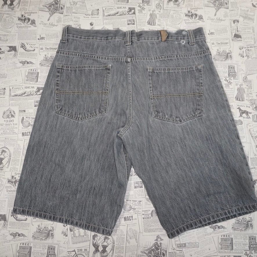 Vintage 38 - Vintage / Y2K 212 NYC denim baggy 00s denim gray jorts Size US 38 / EU 54 - 2 Thumbnail