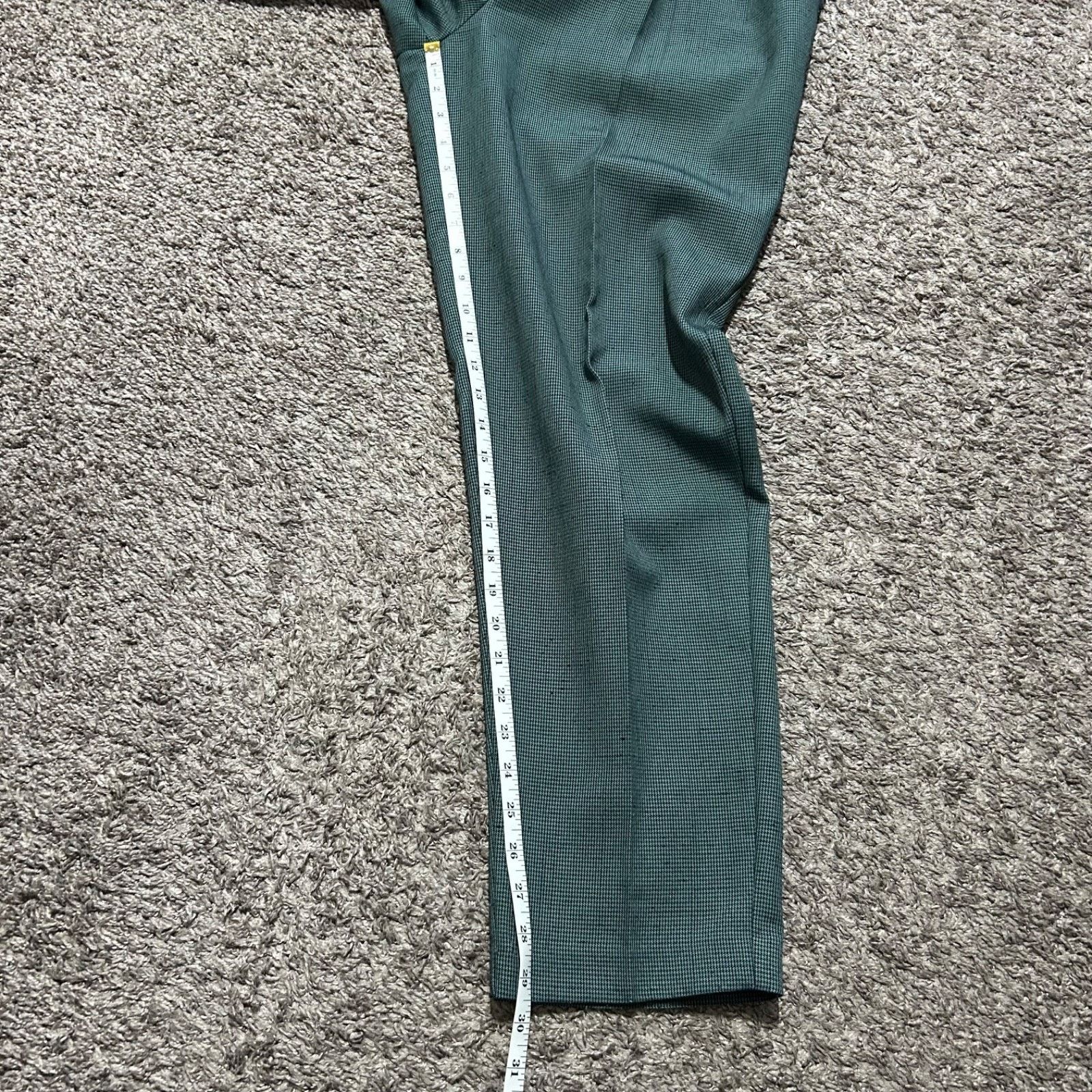 Vintage Vintage 70s Houndstooth Pants Polyester Dark Green 30x29 Size US 30 / EU 46 - 8 Thumbnail