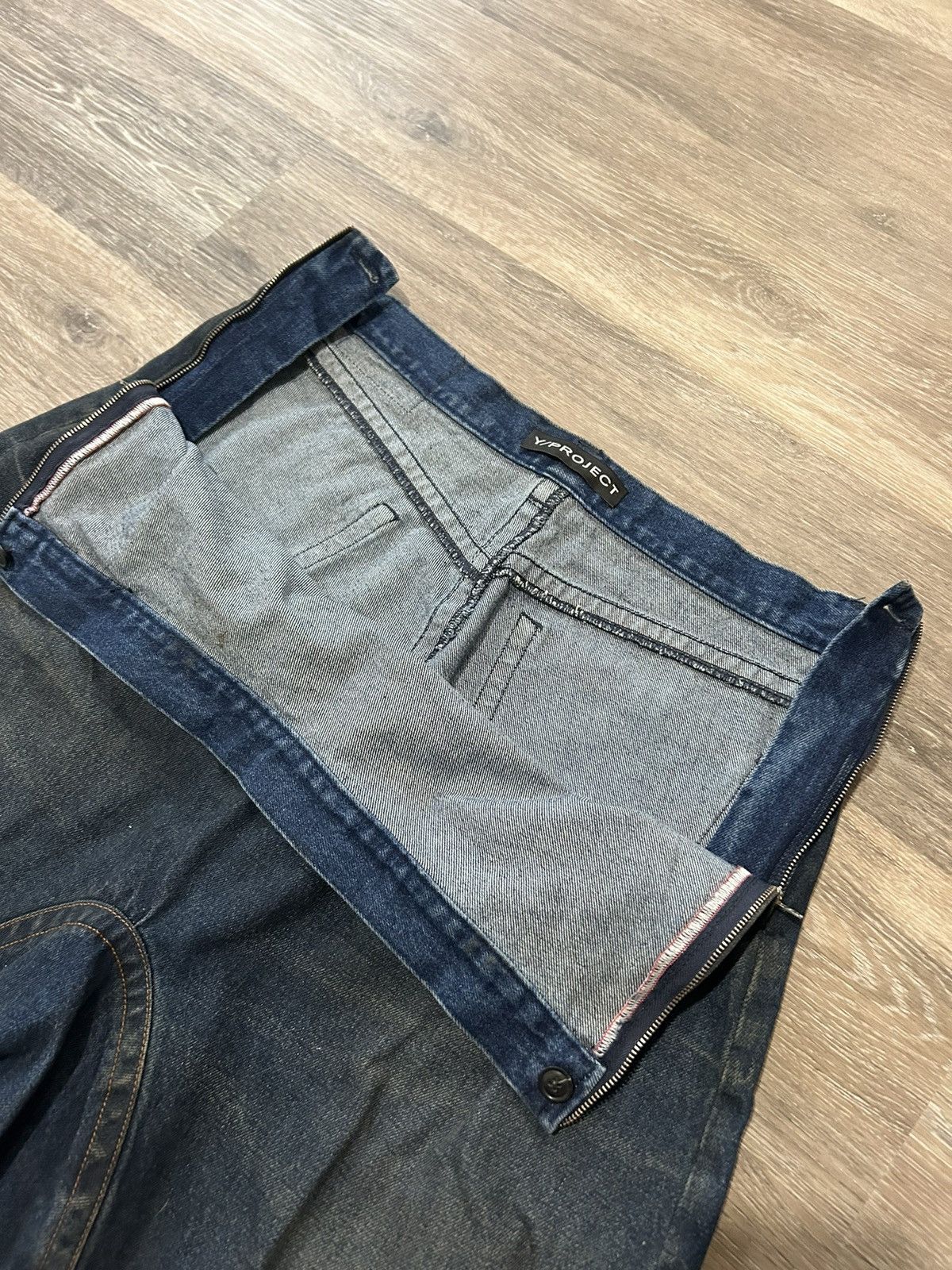 Y/Project Y/Project Blue Whisker Souffle Denim Jeans Size US 35 - 5 Thumbnail