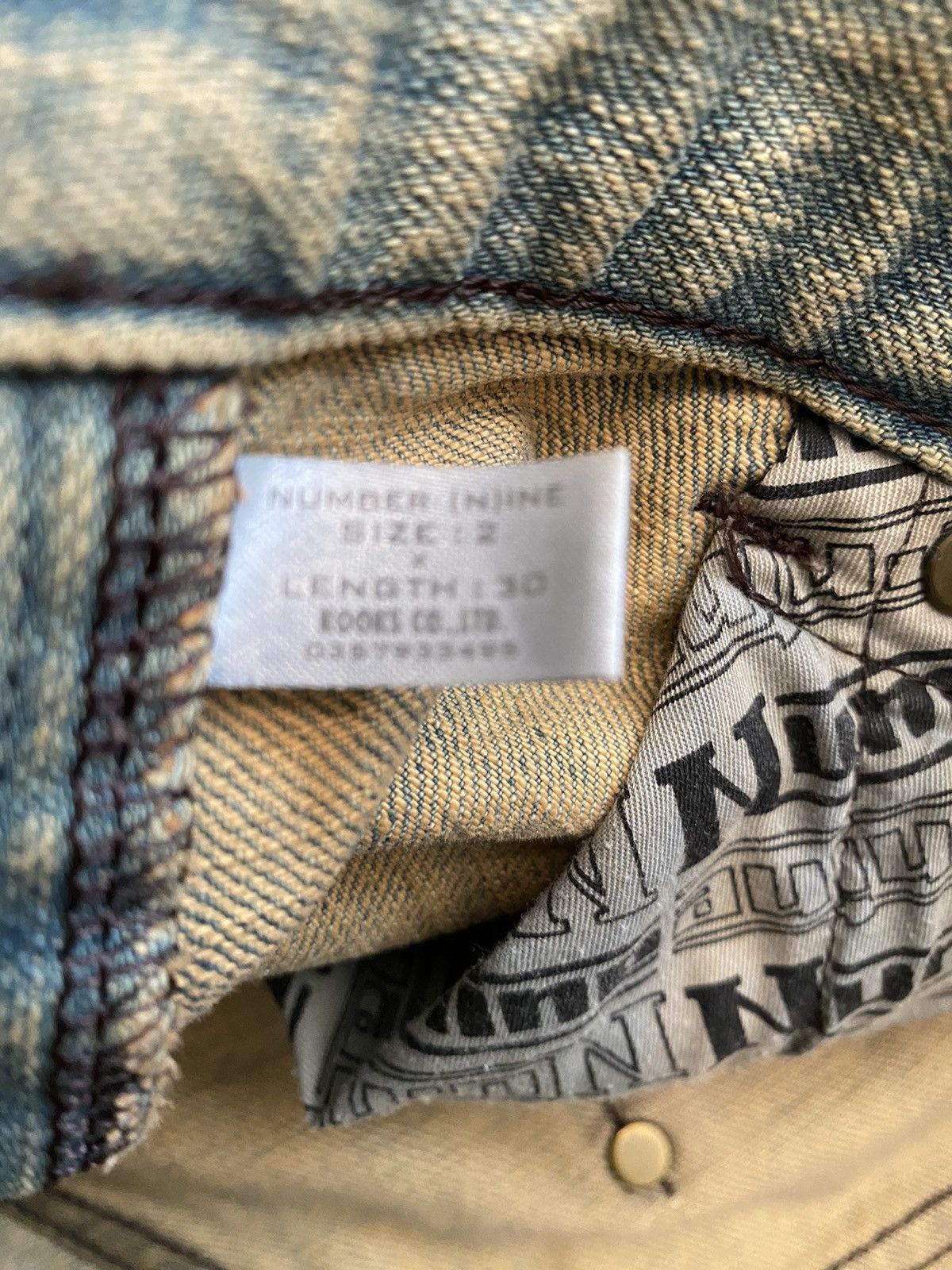 Japanese Brand Number (N)ine 02 Denim Size US 32 / EU 48 - 6 Thumbnail