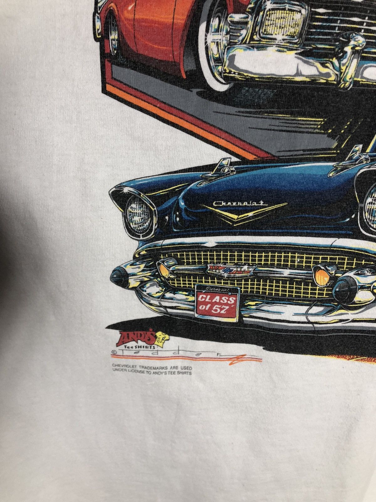 NASCAR VERY RARE HANES CHEVROLET RETRO CAR RACING MOTORCYCLE 90s Size US L / EU 52-54 / 3 - 3 Thumbnail