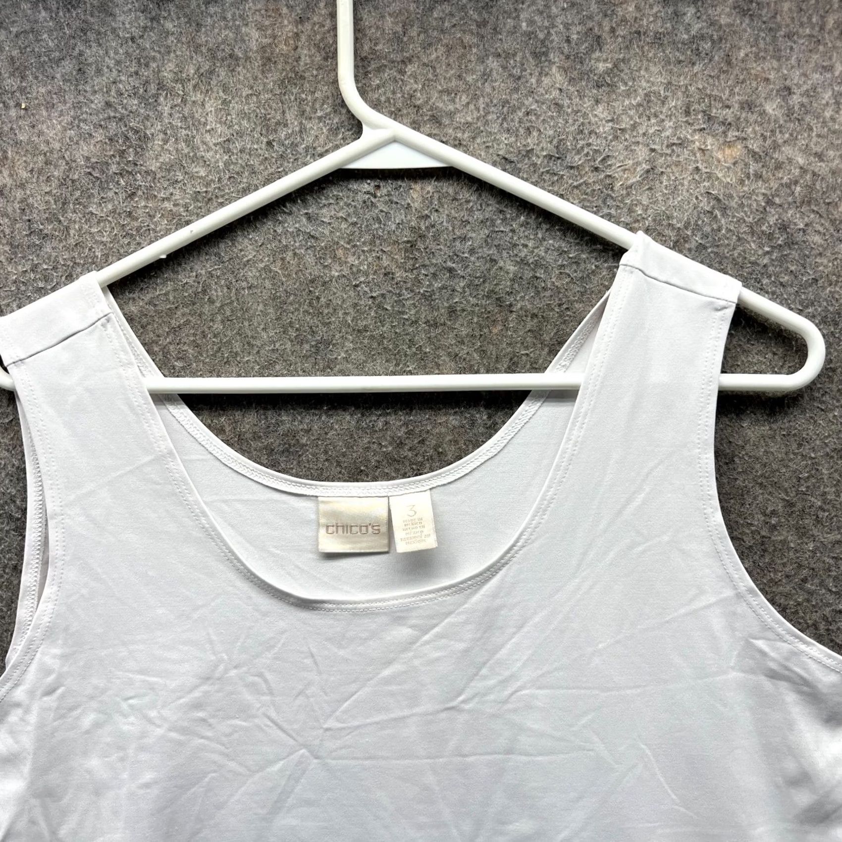 Vintage Chico'S Womens 3 Sleeve Tank Top - Vintage Nylon Shirt Size XS / US 0-2 / IT 36-38 - 7 Thumbnail