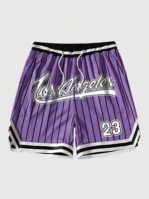 Jean Hazaki x Kawa Stripe basketball Graphic shorts DRIP Size US 34 / EU 50 - 2 Thumbnail