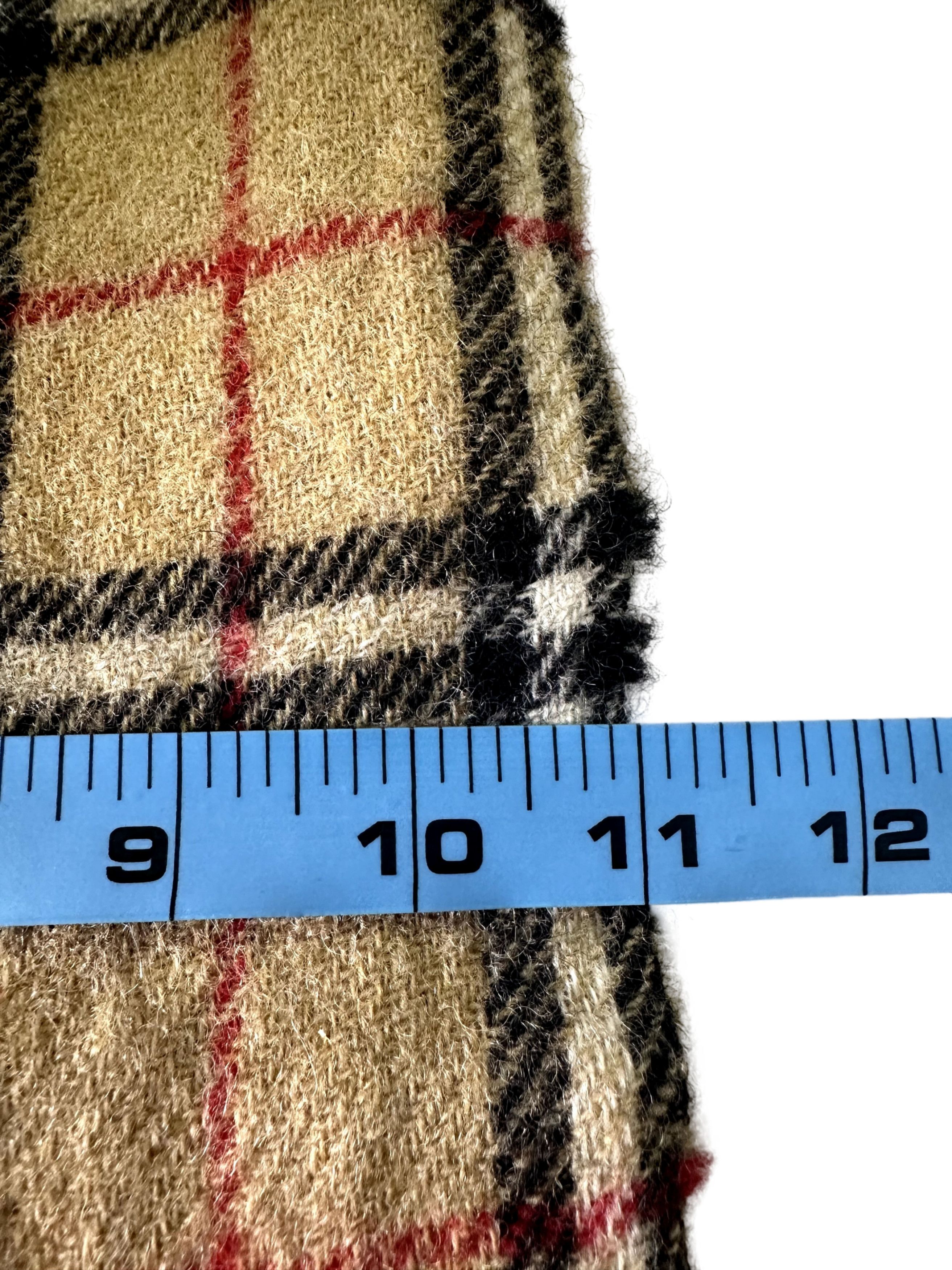 Burberry Burberrys Classic Check Scarf Beige 100% Wool Unisex Scarf Size ONE SIZE - 6 Thumbnail