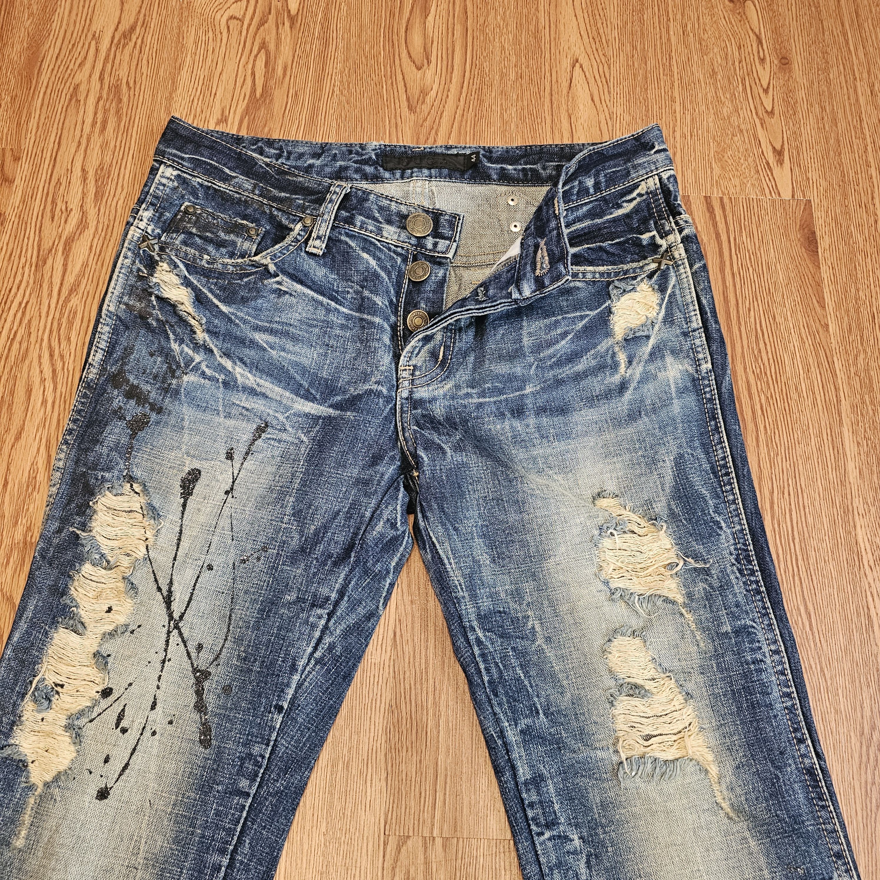 JACKROSE Vintage FUGA Mudwash Flared Jeans Size US 29 - 6 Thumbnail