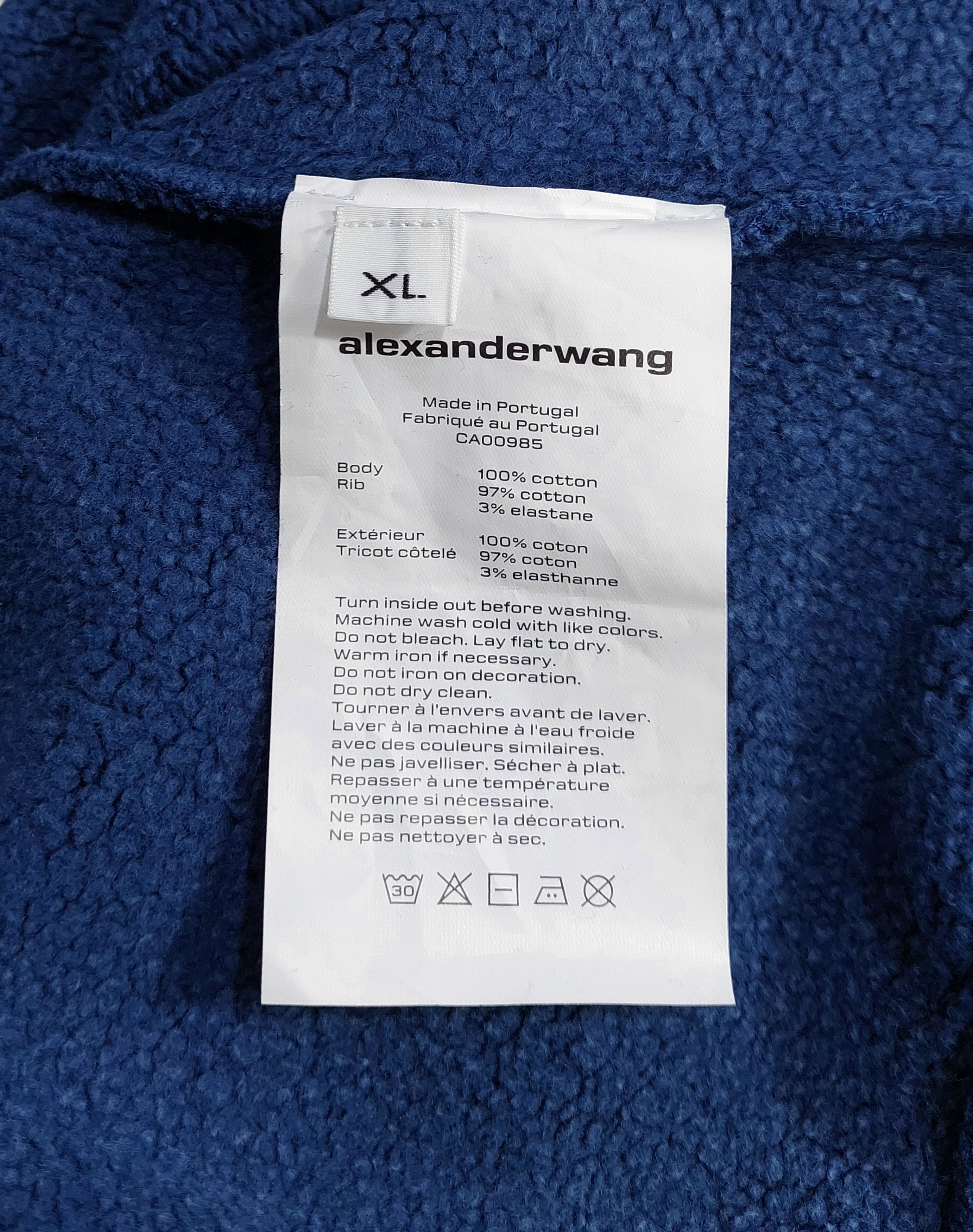 Alexander Wang puff logo cropped sweatshirt - navy XL Size XL / US 12-14 / IT 48-50 - 3 Thumbnail
